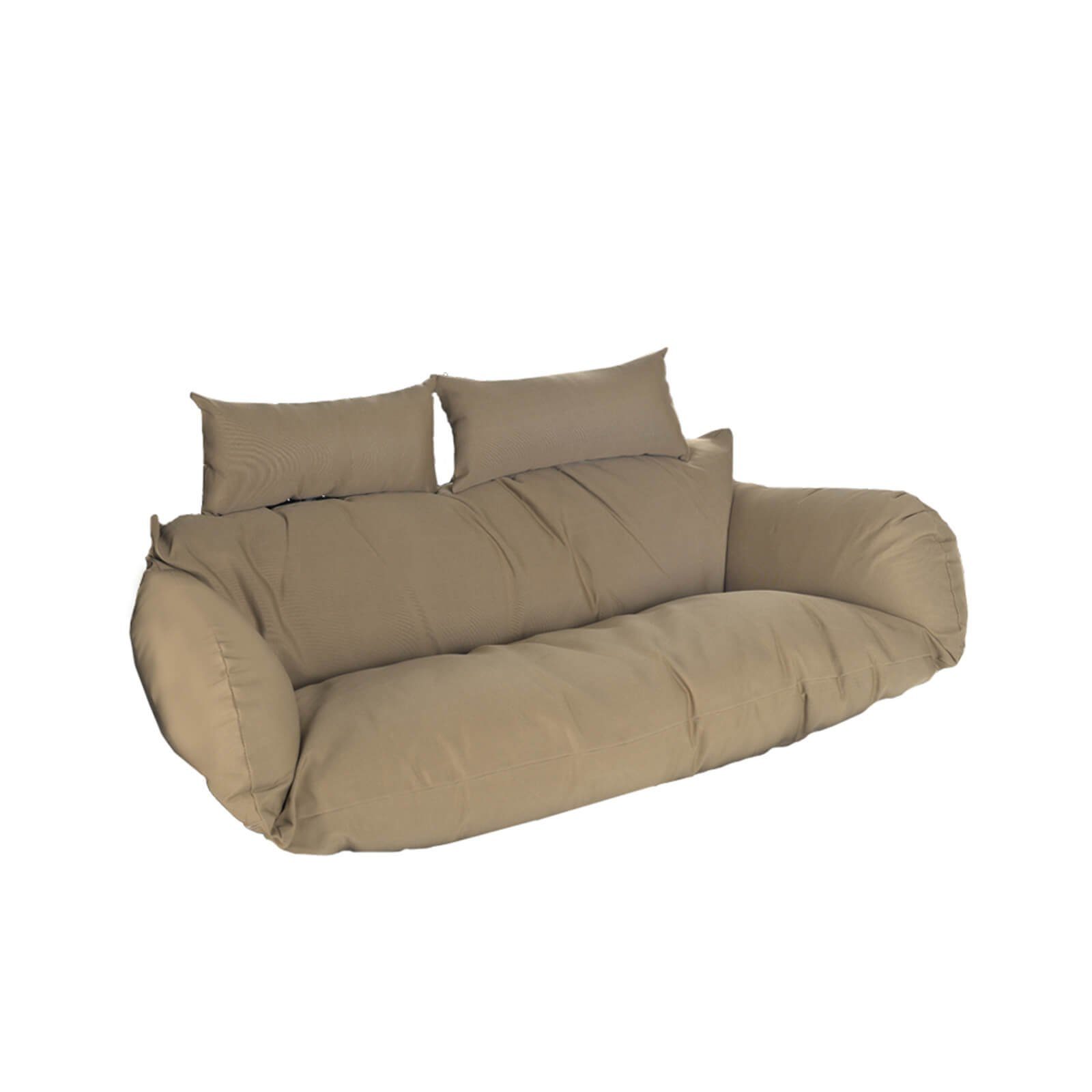 HOME DELUXE Auflagekissen Polyrattan Hängesessel TWIN - Nur Kissen, UV-Beständig,1x Sitz-, Rückenkissen und 2 Kopfkissen