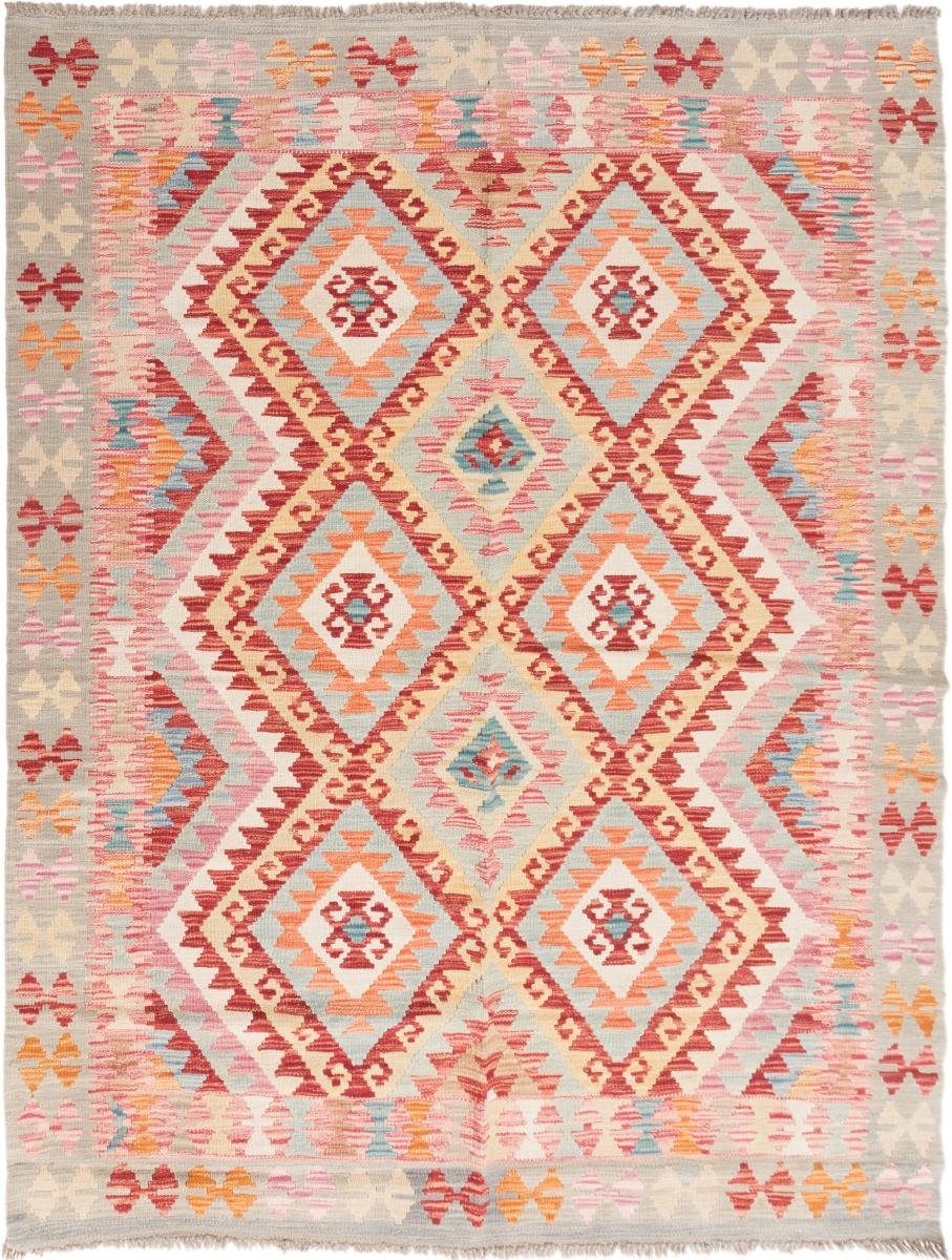 Orientteppich Kelim Afghan 157x212 Handgewebter Orientteppich, Nain Trading, rechteckig, Höhe: 3 mm