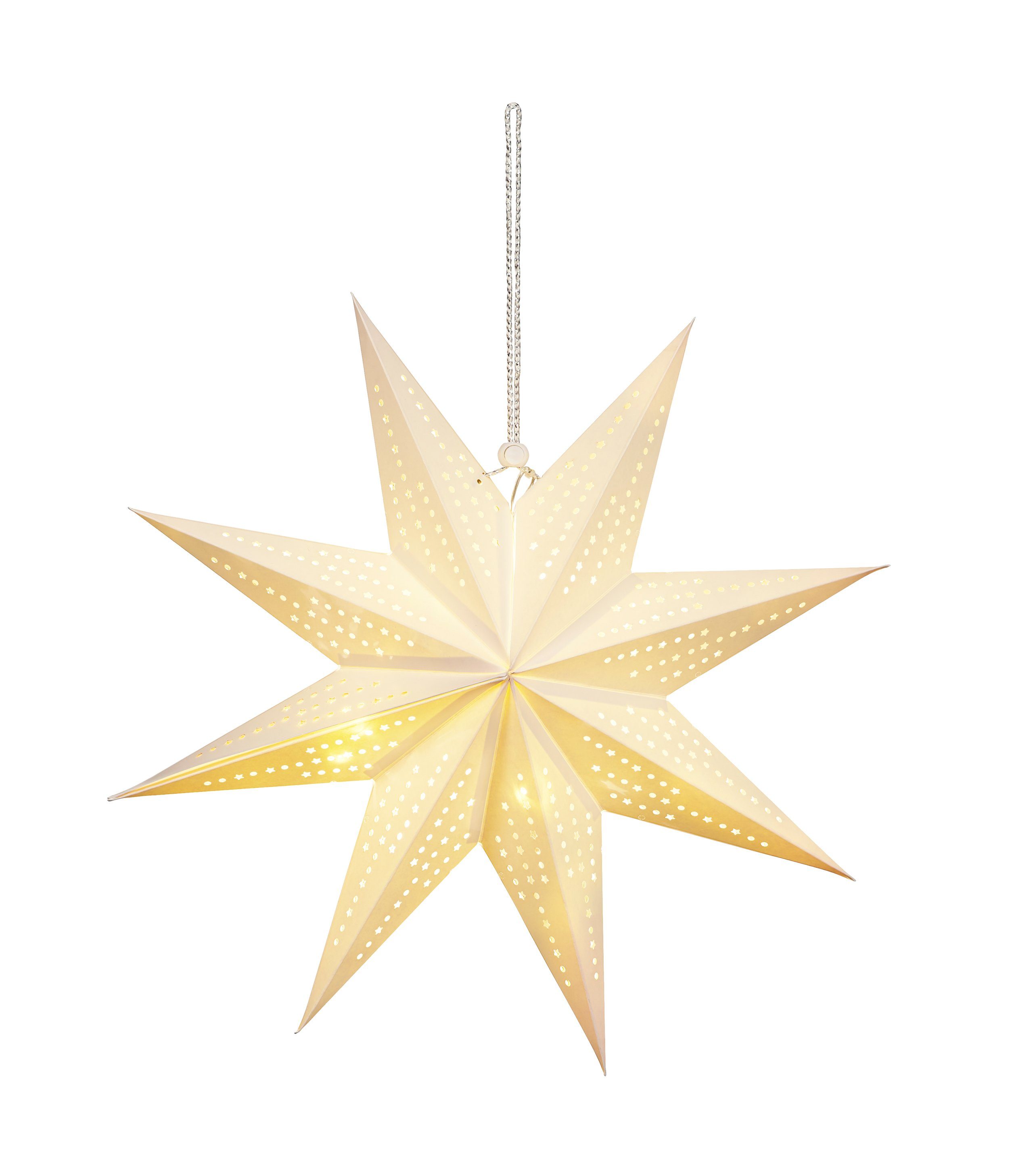 IC Winterworld LED Stern Weihnachtsstern aus Papier zum Aufhängen, ca. Ø 45 günstig online kaufen
