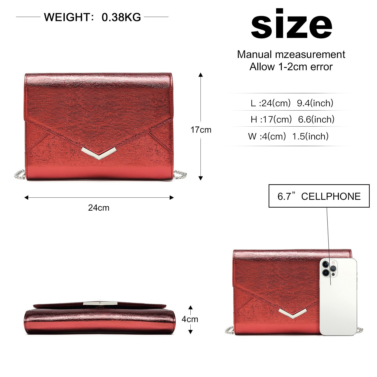 Miss Lulu Abendtasche Damen Clutch mit Eidechsenmuster – Hochzeit & Party, günstig online kaufen