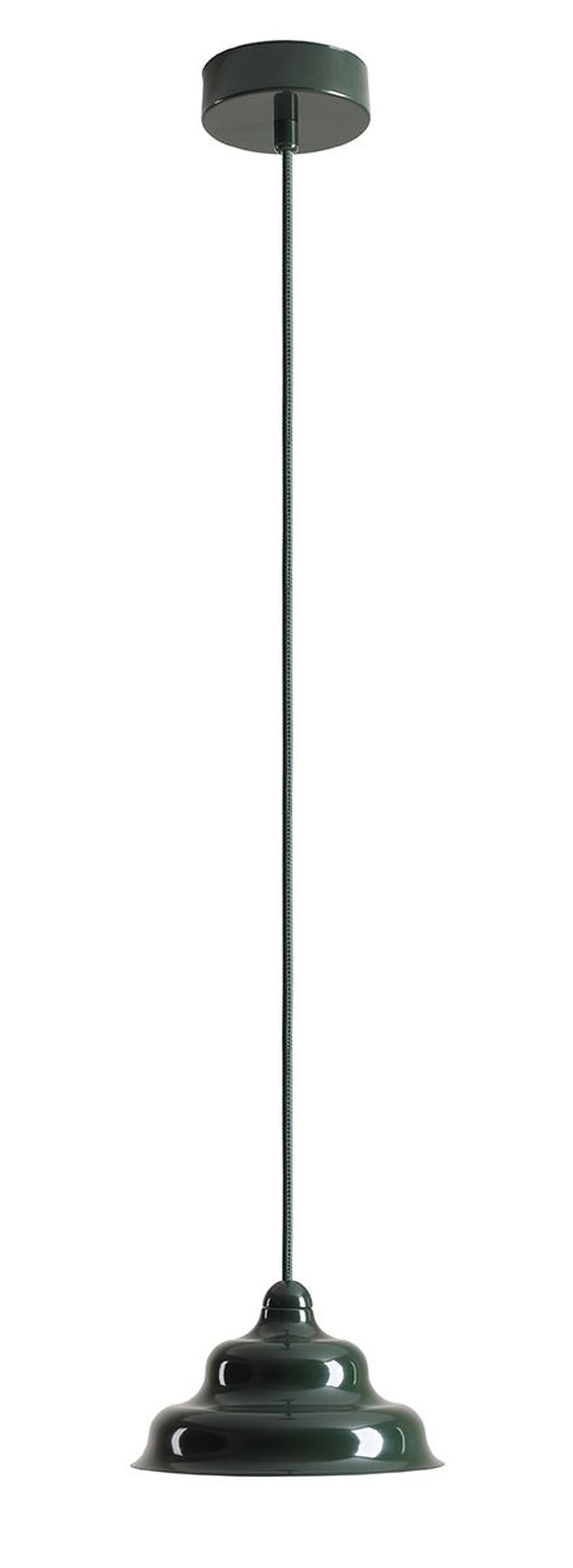 Licht-Erlebnisse Pendelleuchte NAREN, Glas Metall H: max. 220 cm rund Ø 17 cm Grün GU10 Modern