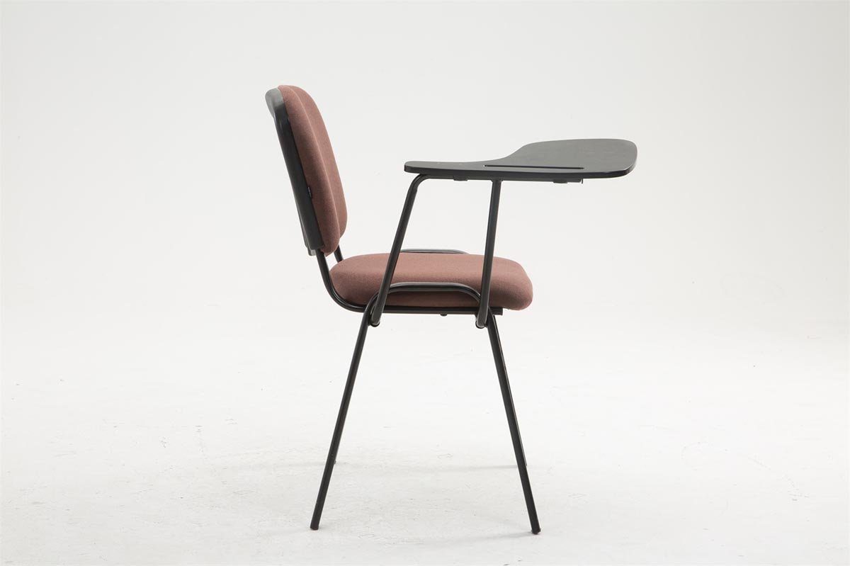 Polsterung - Keen - Gestell: TPFLiving schwarz Sitzfläche: Besucherstuhl (Besprechungsstuhl mit braun hochwertiger Messestuhl), Stoff Metall Warteraumstuhl - Konferenzstuhl -