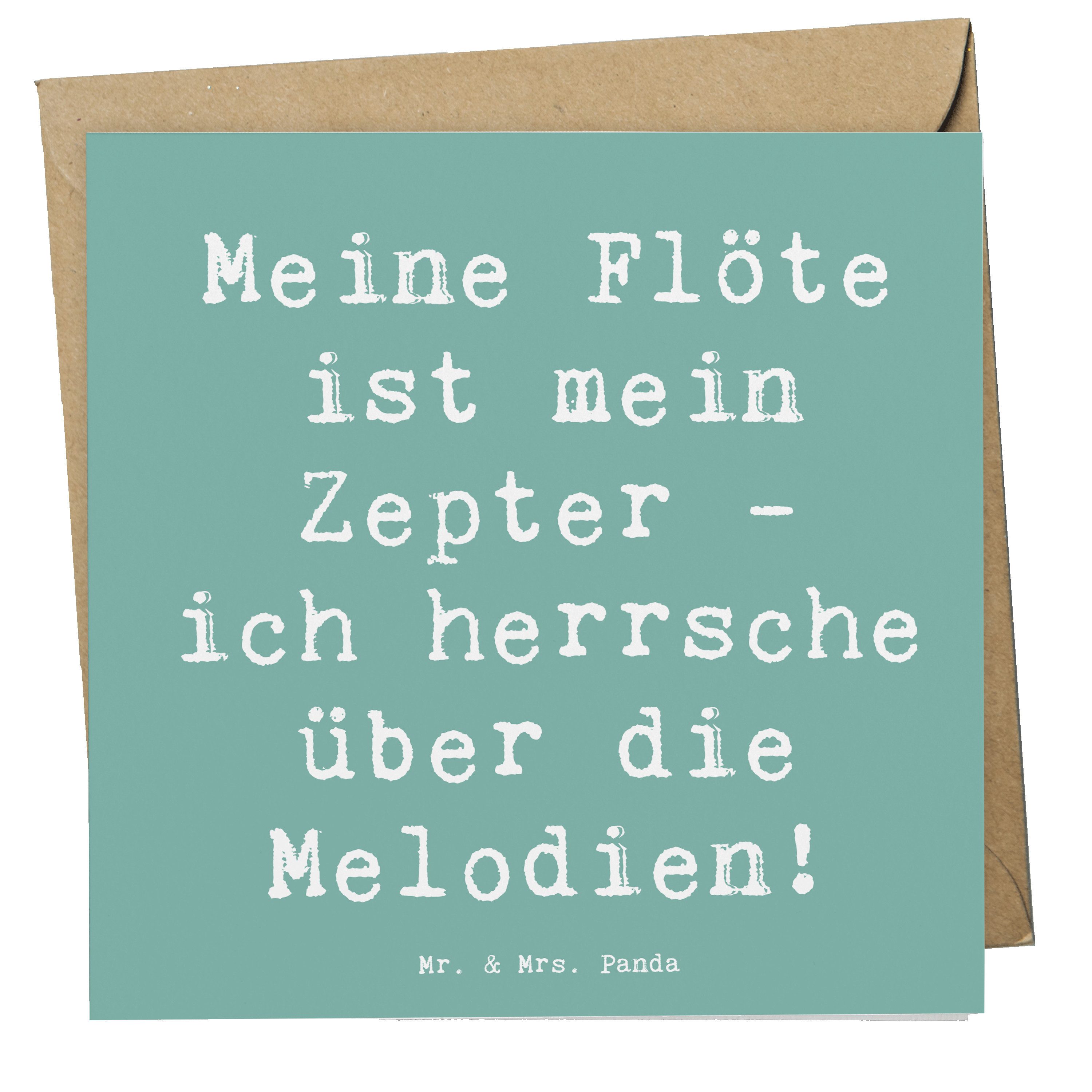 Grußkarte Flötenzauber - Meeresbrise - Geschenk, Melodien, Musikliebhaber, Hoch