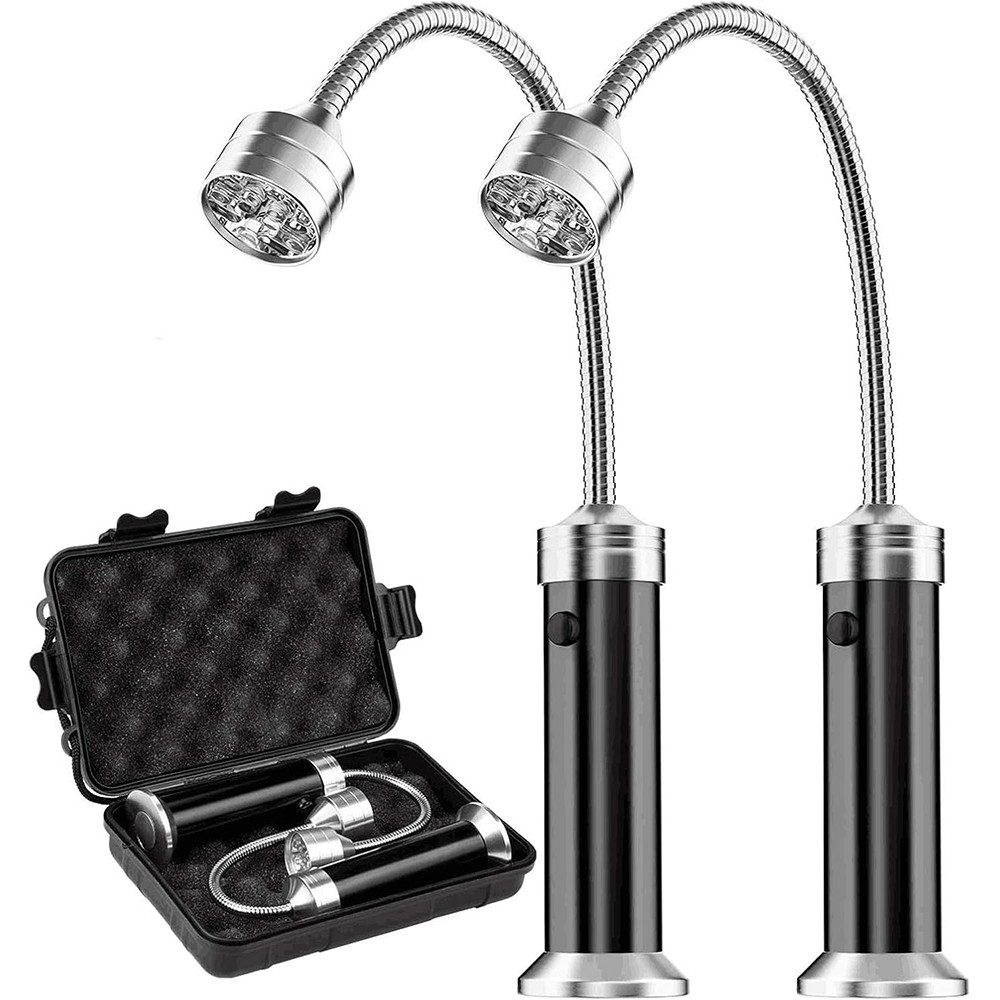 TUWENA Grillbesteck-Set 2 Stück Grill Licht, Magnetische Grilllampe BBQ Licht Set, BBQ Zubehör, (2 tlg), Für Gasgrill Outdoor BBQ 360 Grad Drehwinkel Grillen Männer Geschenke