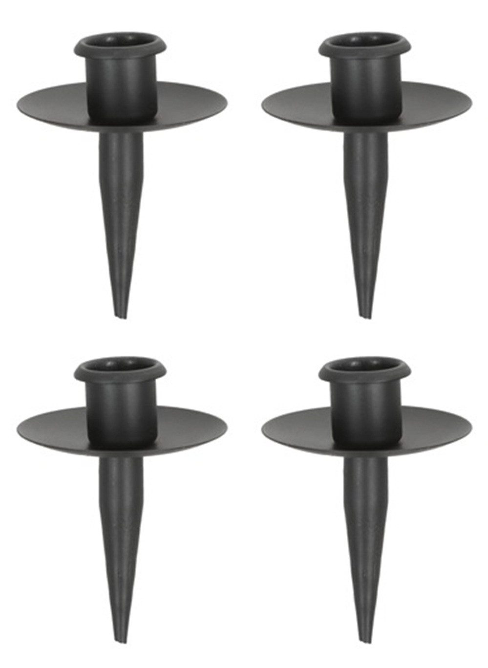 Flaschenkerzenhalter Kerzenhalter für Flaschen Metall schwarz Stabkerzenhalter
