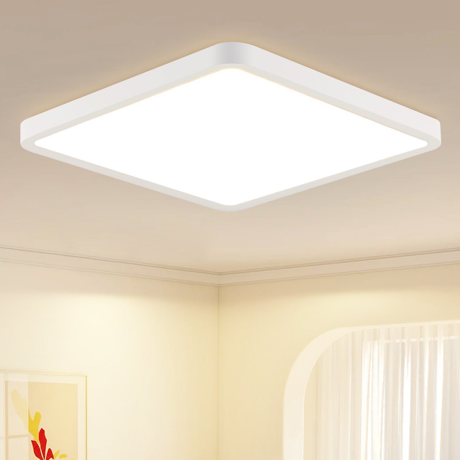 Nettlife LED Panel Badezimmer Flach Deckenleuchte günstig online kaufen