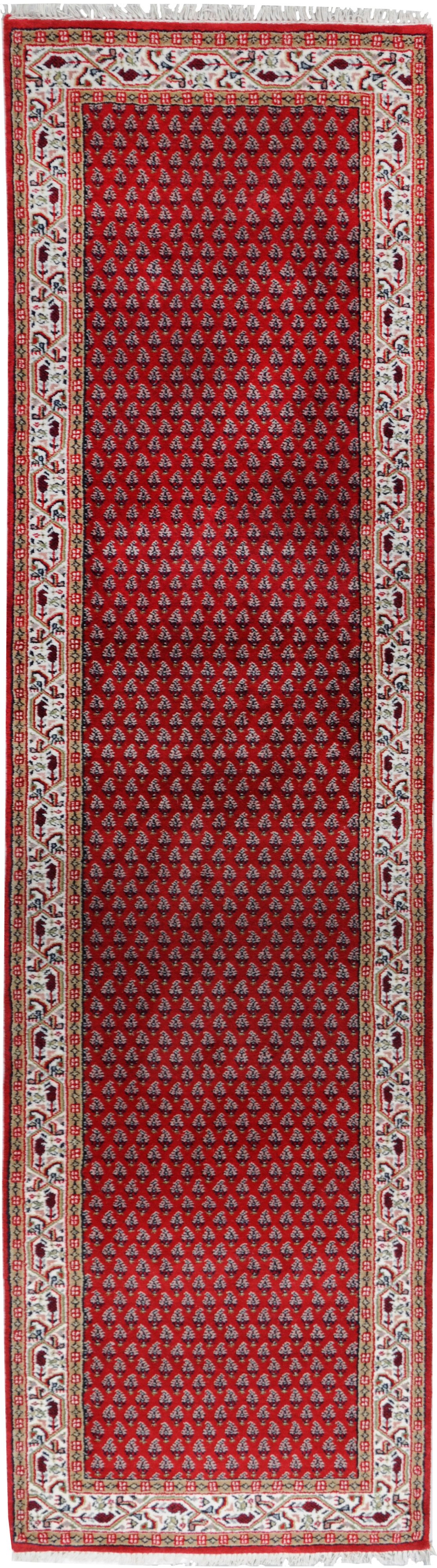 THEKO Läufer Chandi Mir, handgeknüpft, rechteckig, Höhe: 12 mm, Teppich-Läufer, reine Wolle, mit Fransen, Wohnzimmer