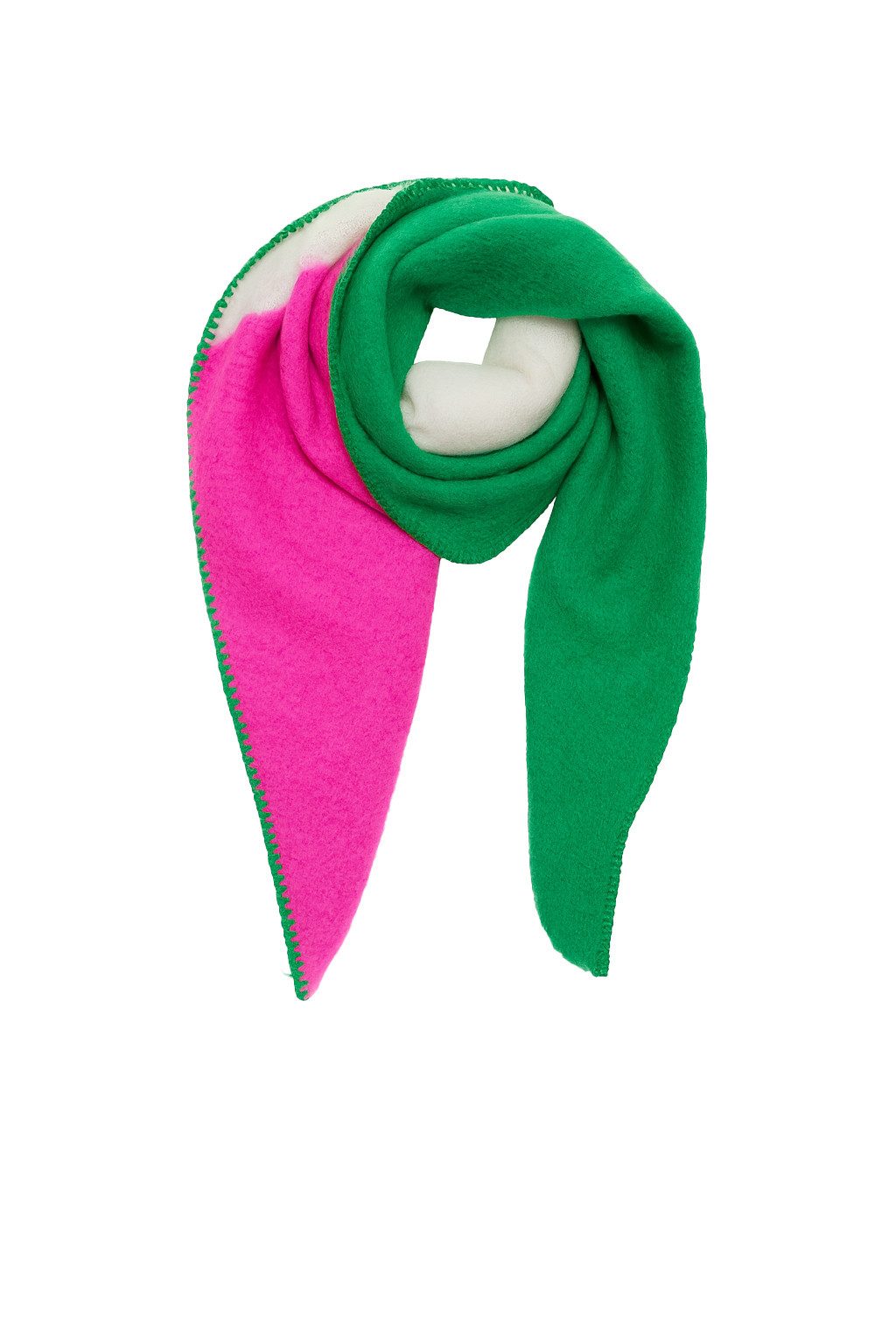 Faera Modeschal Modern mit Kontrastnaht, (1-St), 9429 in Grün