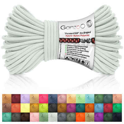 Ganzoo Paracord 550 Seil Mint-Grün/Typ Hybrid für Armband, Leine, Halsband Seil