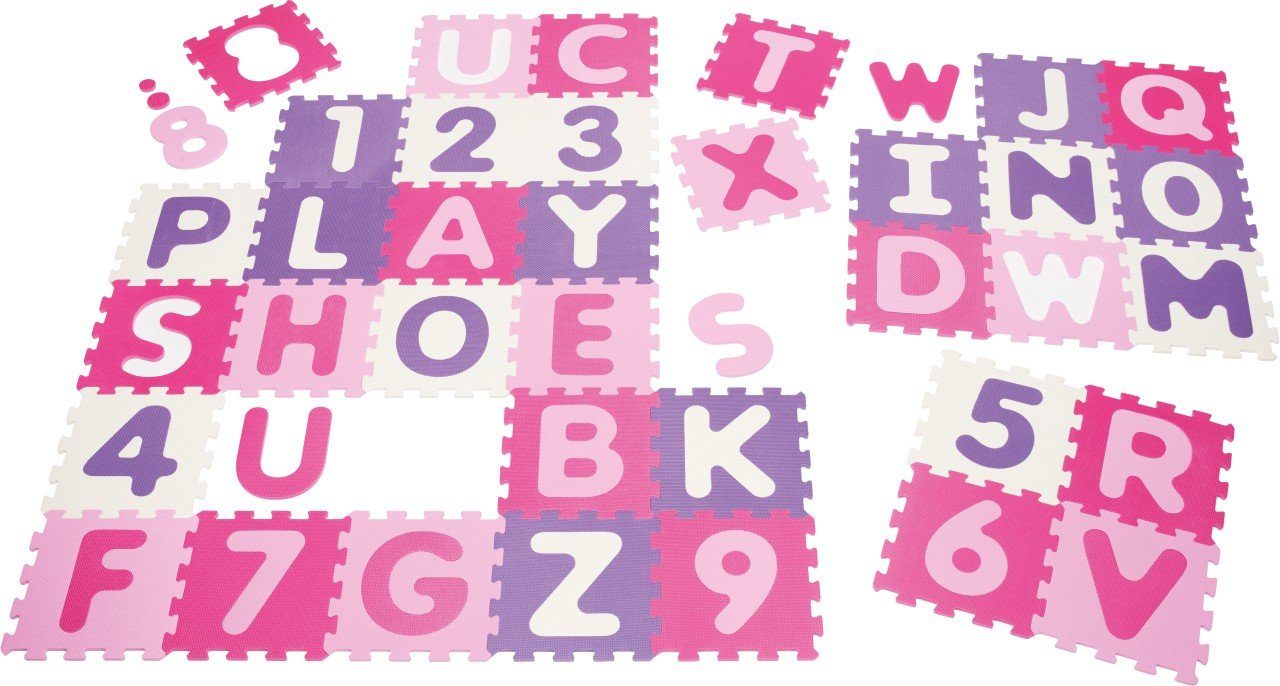 Playshoes Puzzlematte EVA-Puzzlematten 36-teilig pastell