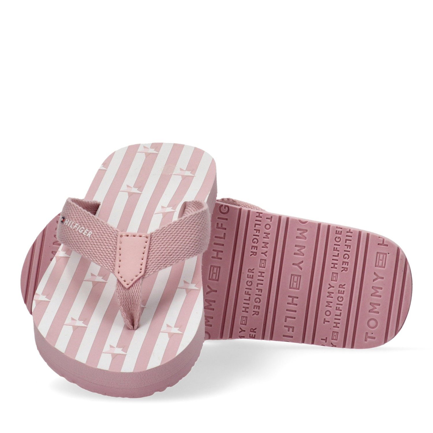 Tommy Hilfiger Zehentrenner Pool Slides, Schlupfschuh, Strandschuh mit Zehensteg
