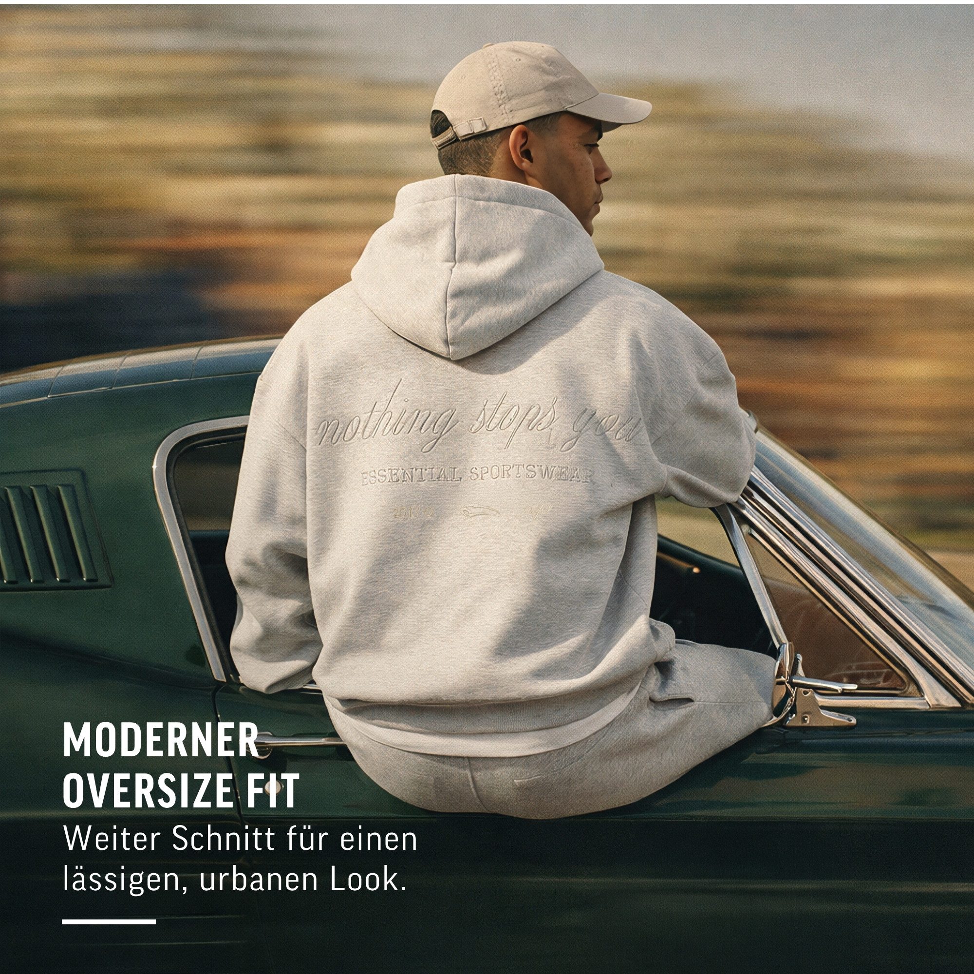 Smilodox Hoodie Kaleo, Kapuzenpullover Oversize mit Logo Stickerei und Kängurutasche Tunnelzug, Kapuze, Rippbündchen,Urban Streetwear, Sport, Freizeit