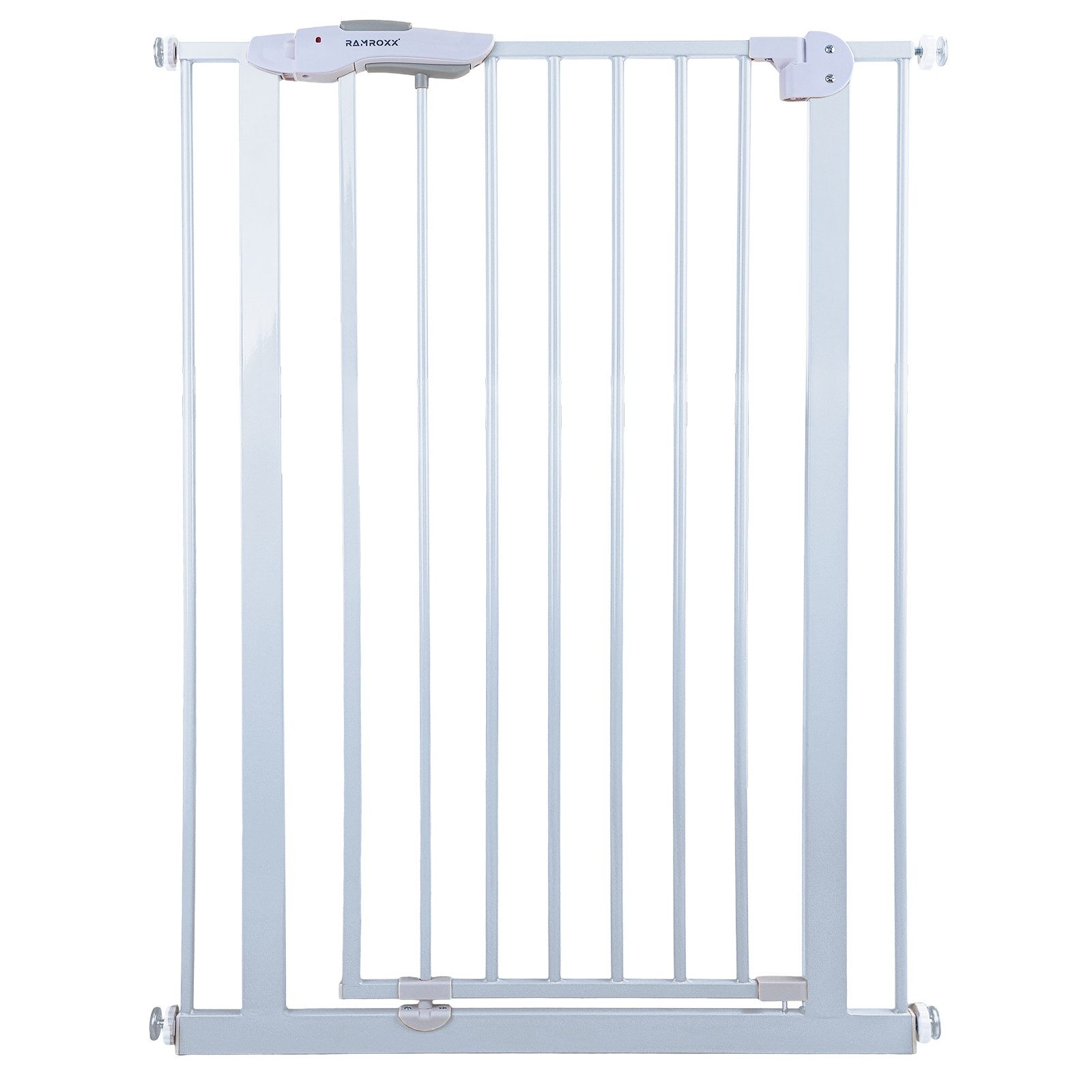 RAMROXX Treppenschutzgitter Absperrgitter weiß für 75-85cm Durchgang 110cm günstig online kaufen