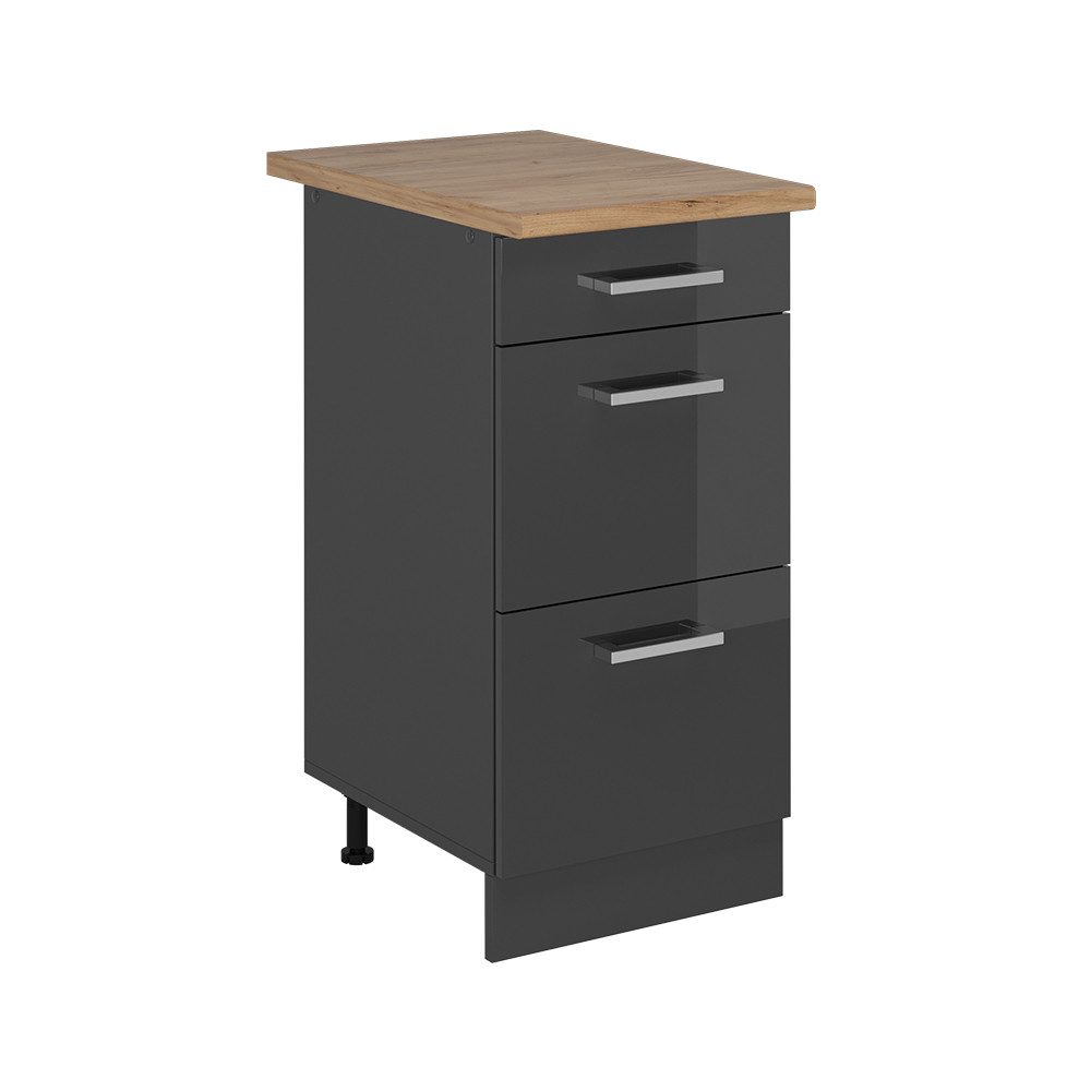Vicco Unterschrank R-Line, Anthrazit Hochglanz/Anthrazit, 40 günstig online kaufen