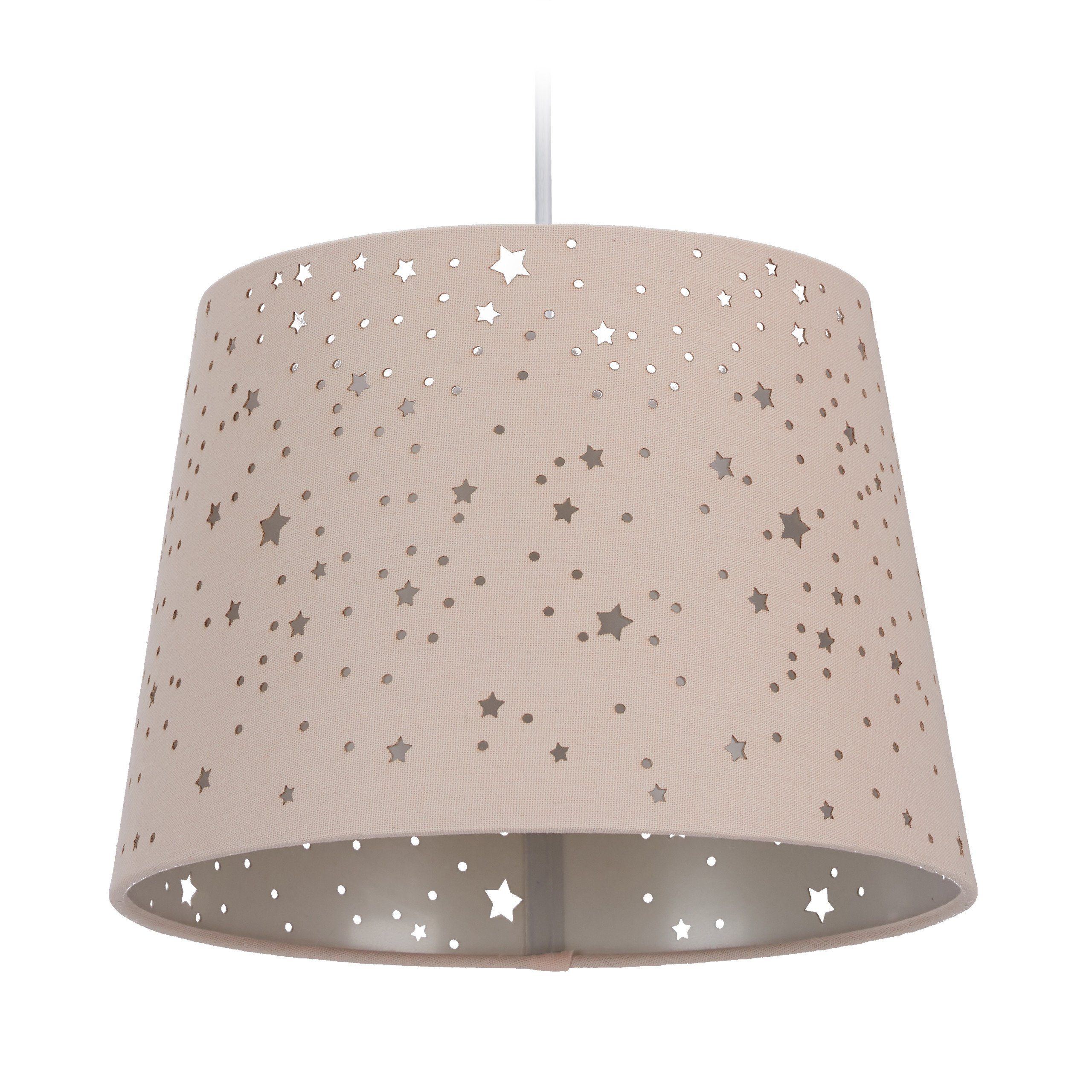 relaxdays Pendelleuchte Kinderzimmerlampe Sterne, Rosa günstig online kaufen