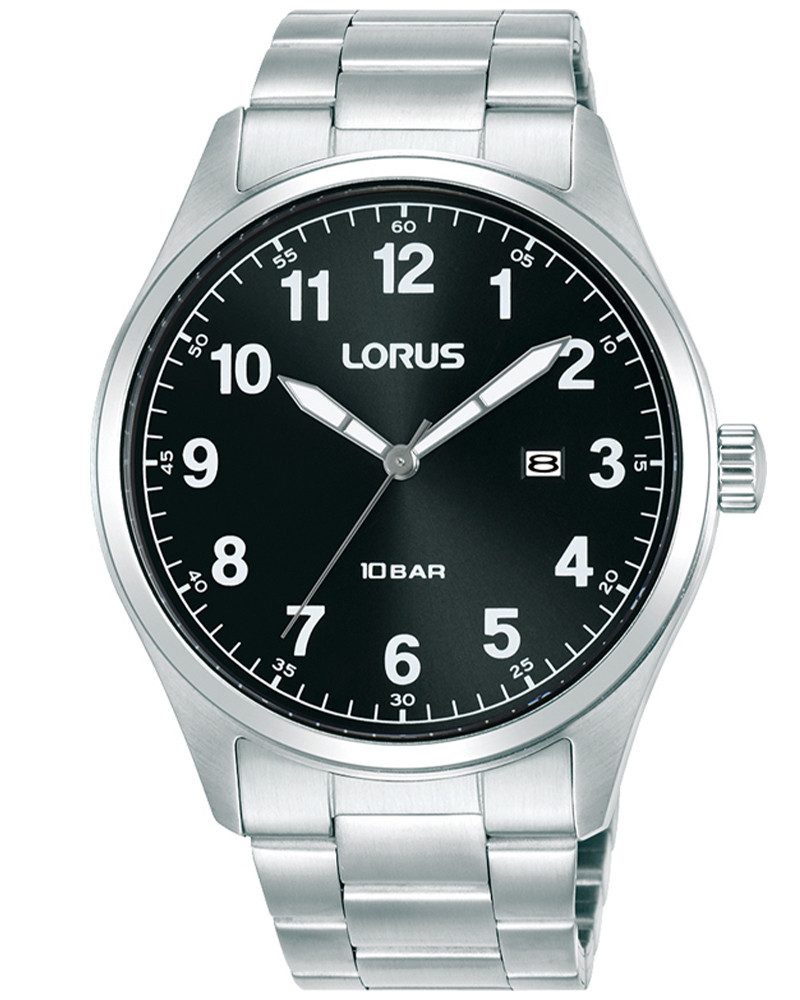 LORUS Quarzuhr RH971SX9, Armbanduhr, Herrenuhr, Edelstahlarmband, analog, Tag