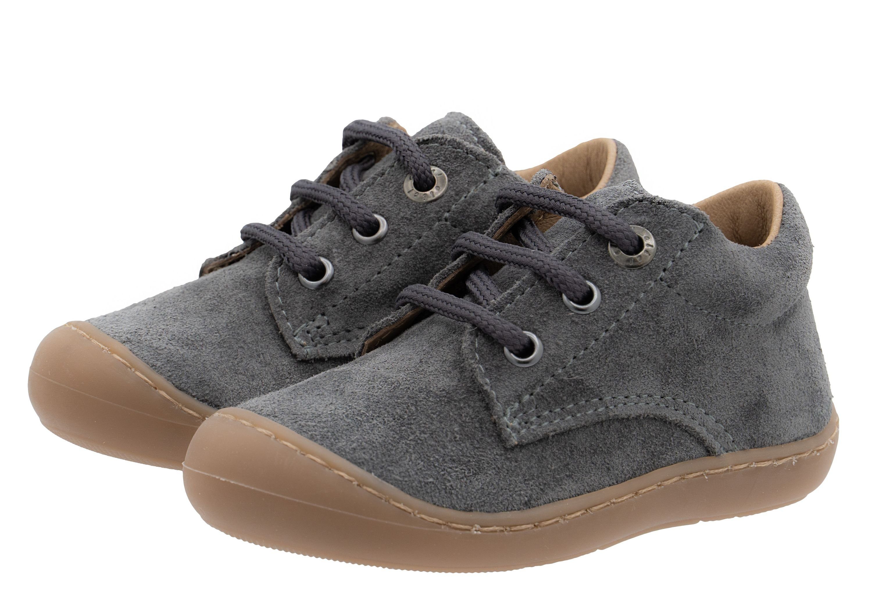 Clic Clic Lauflernschuhe Schuhe für Kinder aus Leder Grau 9291 Schnürschuh | Schnürschuhe