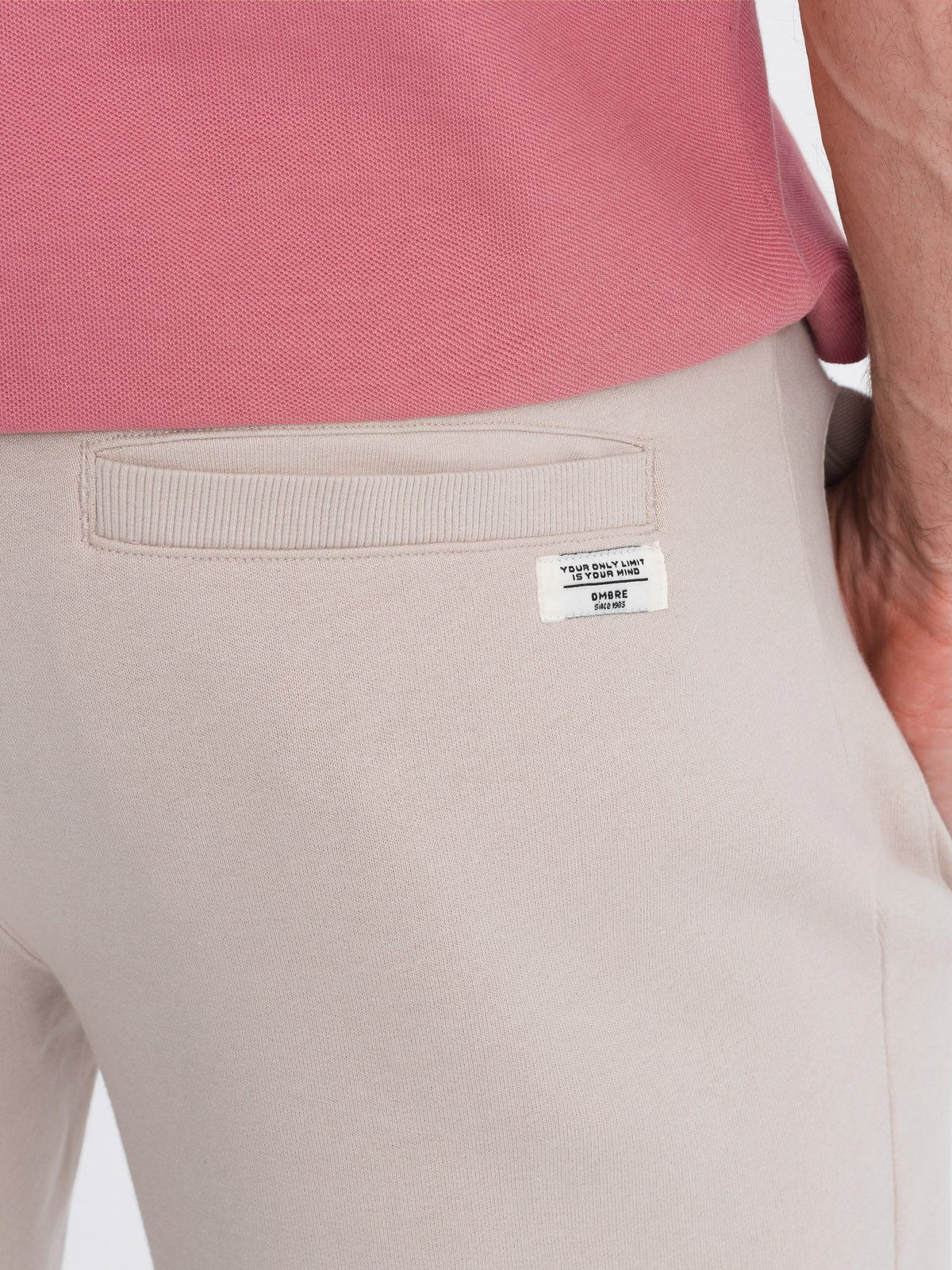 OMBRE Sweatshorts Herrenshorts aus Strick mit Kordelzug in der Taille und Taschen