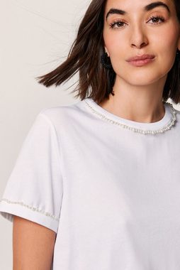 Next T-Shirt Kurzärmliges Shirt mit Perlenbesatz (1-tlg)