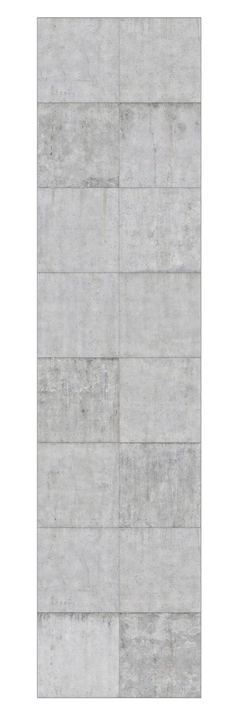 Bilderdepot24 Schiebegardine modern Flächenvorhang blickdicht Beton Ziegeloptik grau (1 St), halbtransparent, Wohnzimmer große Flächengardine lichtdurchlässig für Klemm-System