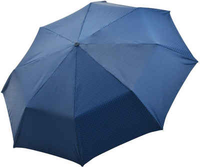doppler MANUFAKTUR Taschenregenschirm »Orion, blau«, handgemachter Manufaktur-Taschenschirm