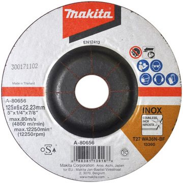 Makita Akku-Winkelschleifer »DGA517RTJ«, max. 8500 U/min, (Set, 8 tlg), 18 V / 5,0 Ah mit Paddleschalter