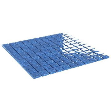 vidaXL Verblender Mosaikfliesen 11 Stk. Blau 30x30 cm Glas, (11-tlg)