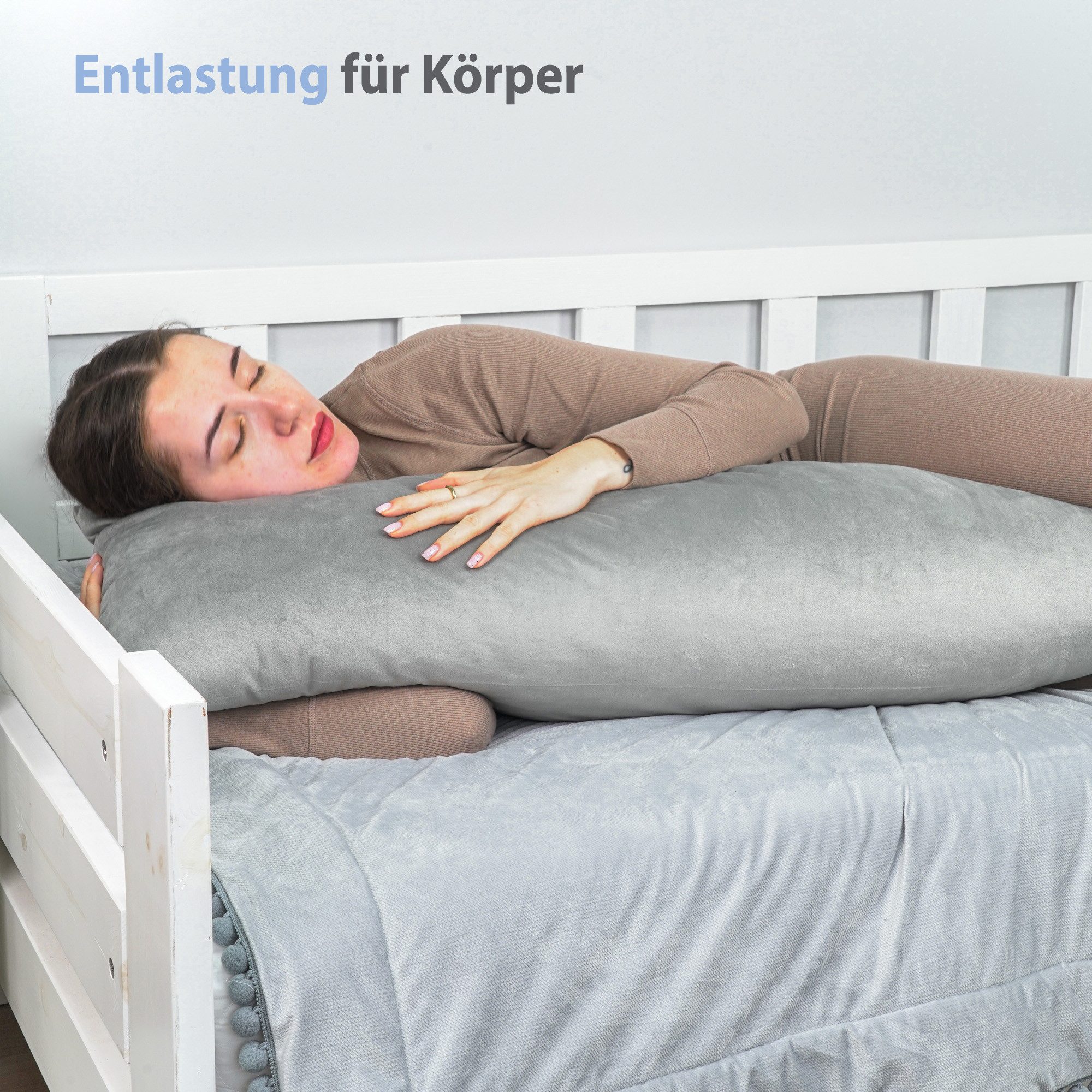 Totsy Baby Seitenschläferkissen Schwangerschaftskissen 40x145 cm - Kuschelkissen Schlafkissen