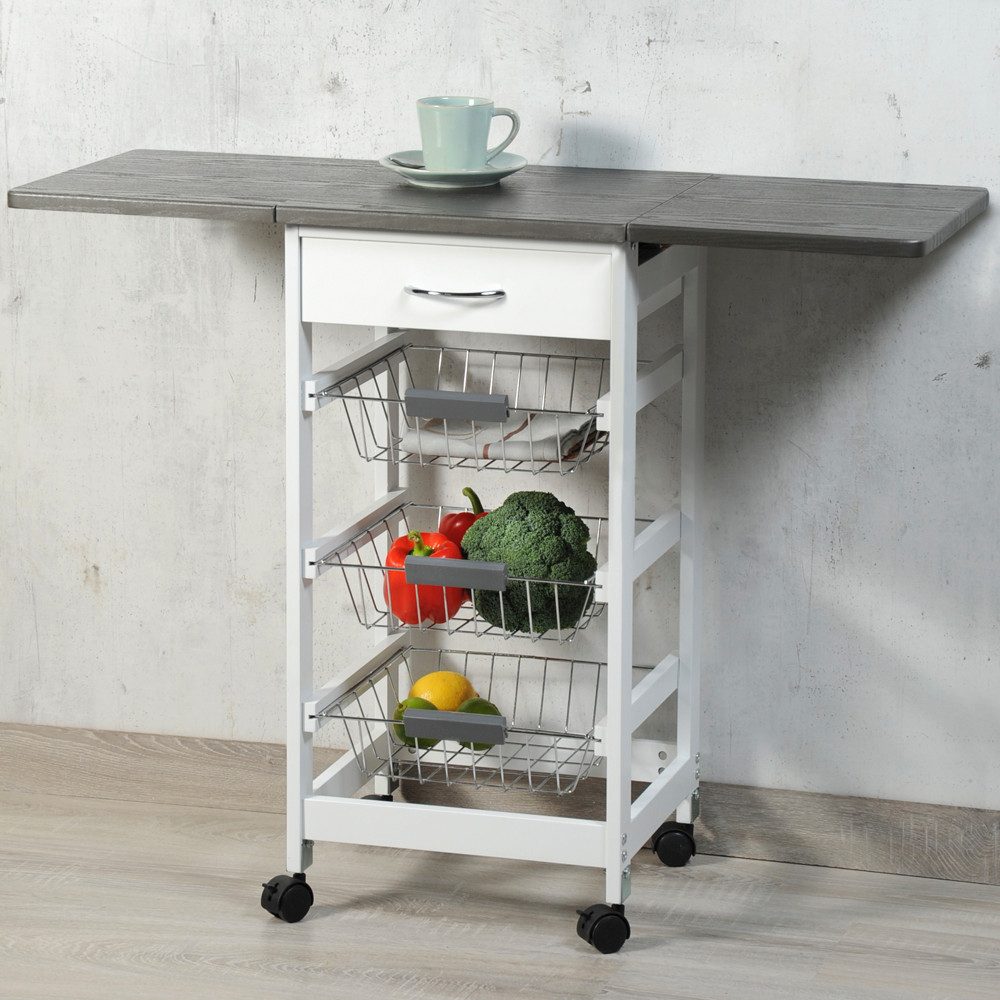 KESPER® Küchenwagen Rollwagen - weiß, FSC günstig online kaufen