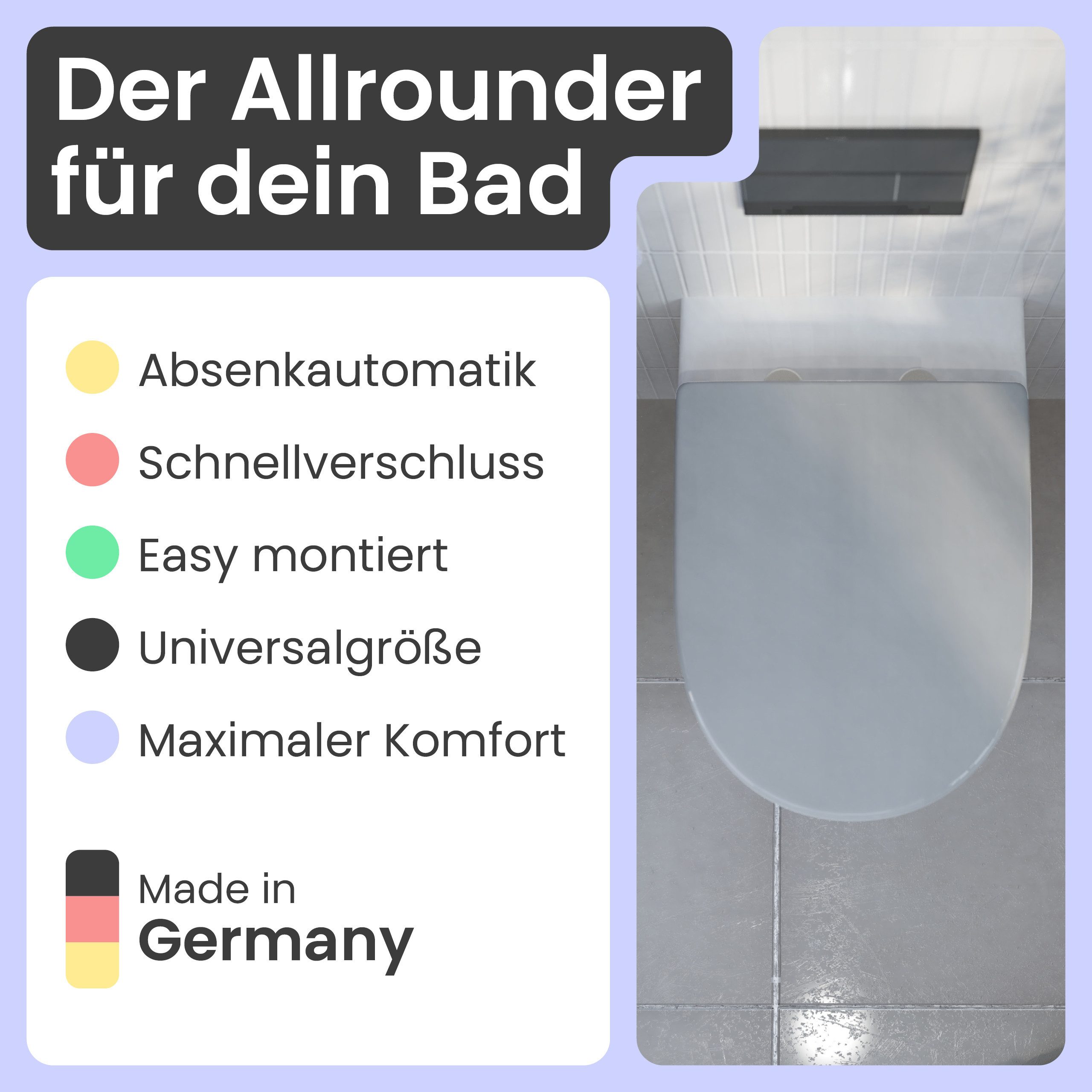 instmaier WC-Sitz Alma, Made in Germany, bakterienabweisendes Duroplast, bi günstig online kaufen