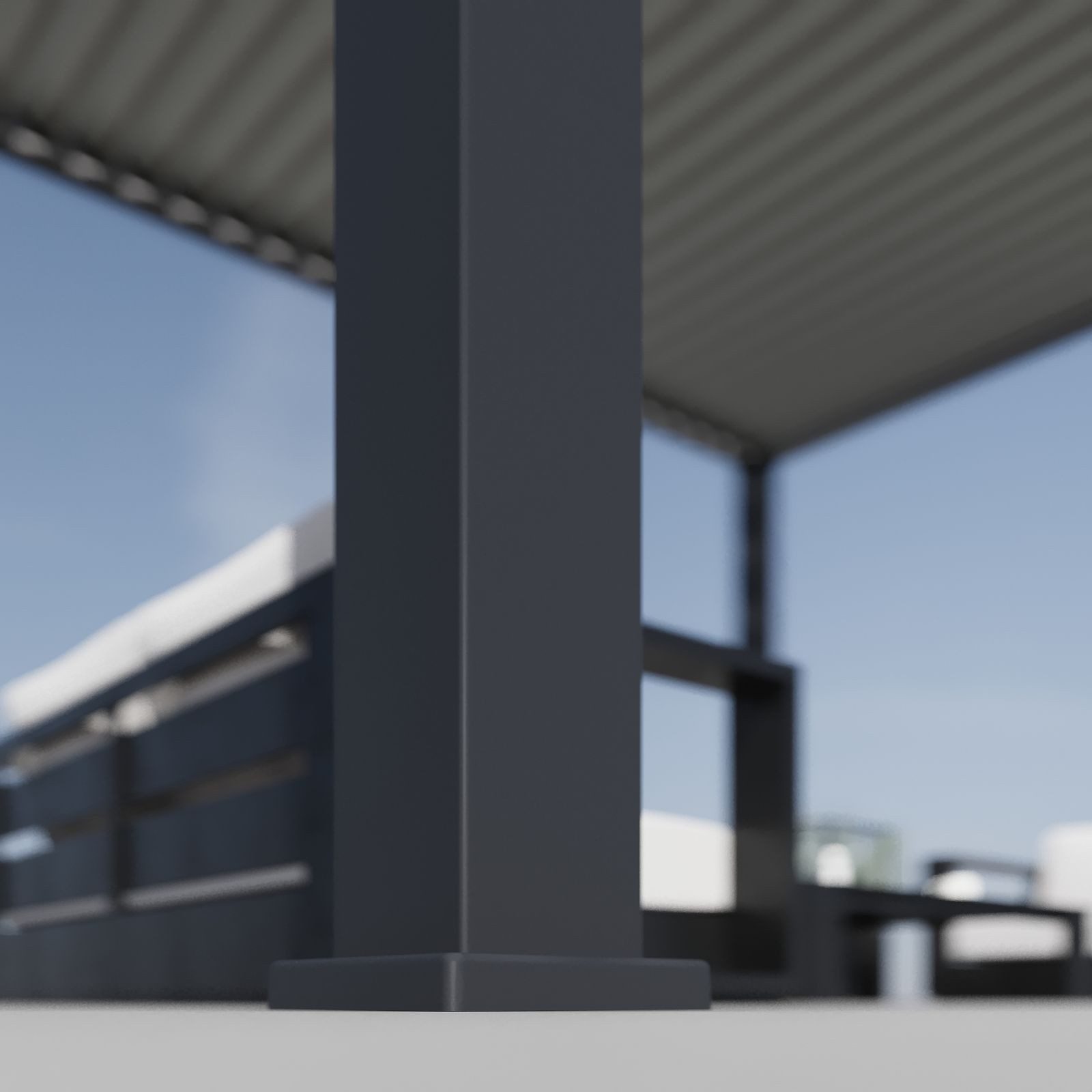 Weide Pergola Deluxe Plus Elektrisch Pavillon Terrassenüberdachung Alu LED 4 x 4 M, BxTxH: 400x400x255 cm