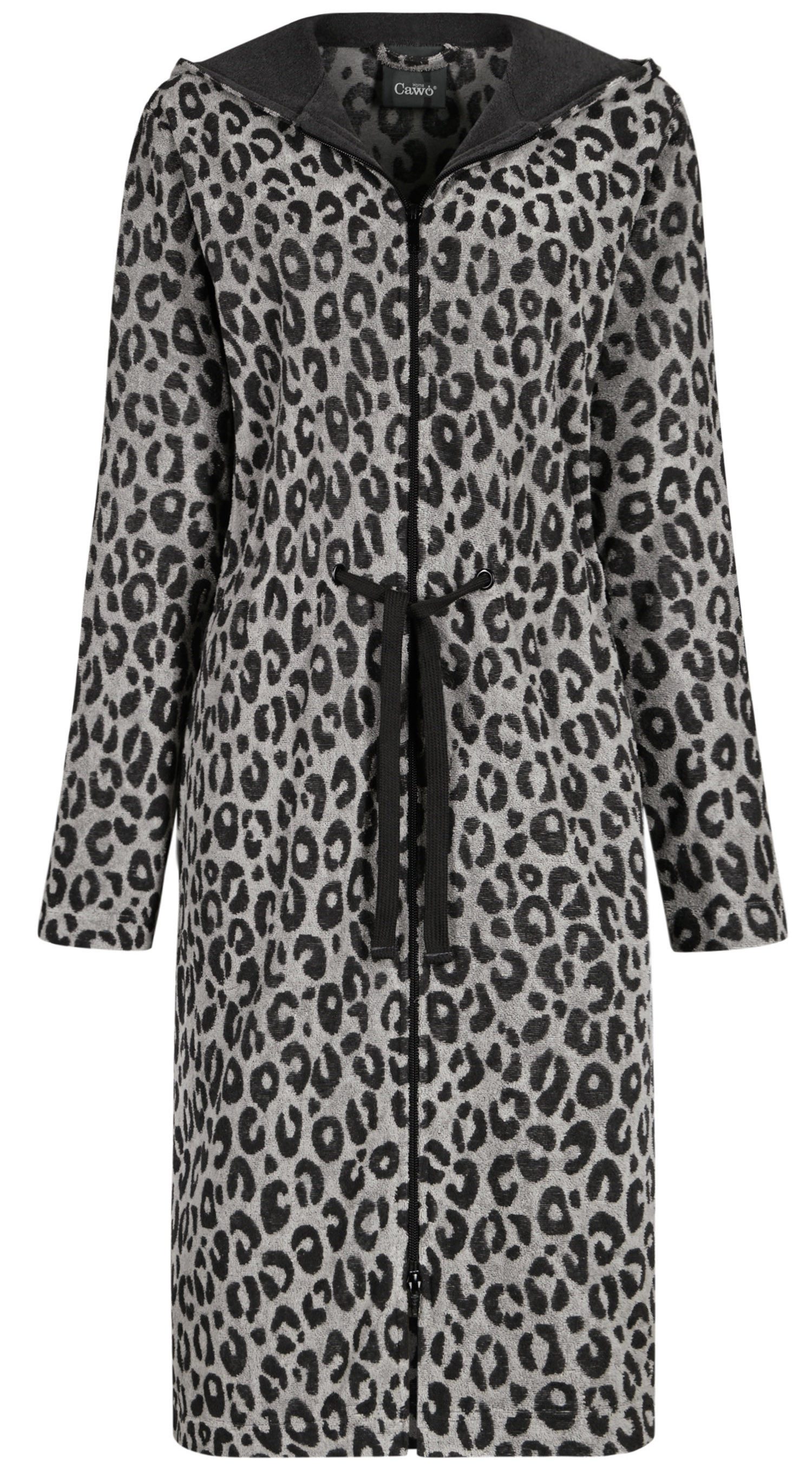 Cawö Damenbademantel Damen Morgenmantel Animal, Baumwollmischung, Kapuze, R günstig online kaufen