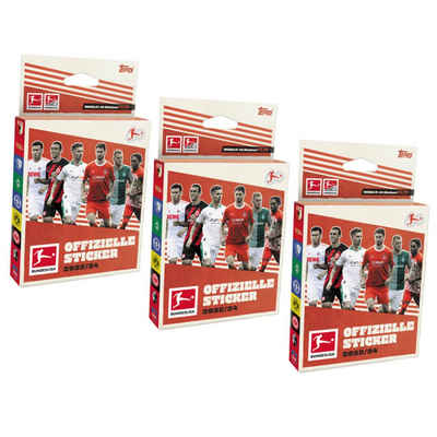 Topps Sticker Topps Bundesliga Sticker 2024 - Fußball Sammelsticker - 3 Blister, (Set), Bundesliga Sticker 2024 - 3 Blister