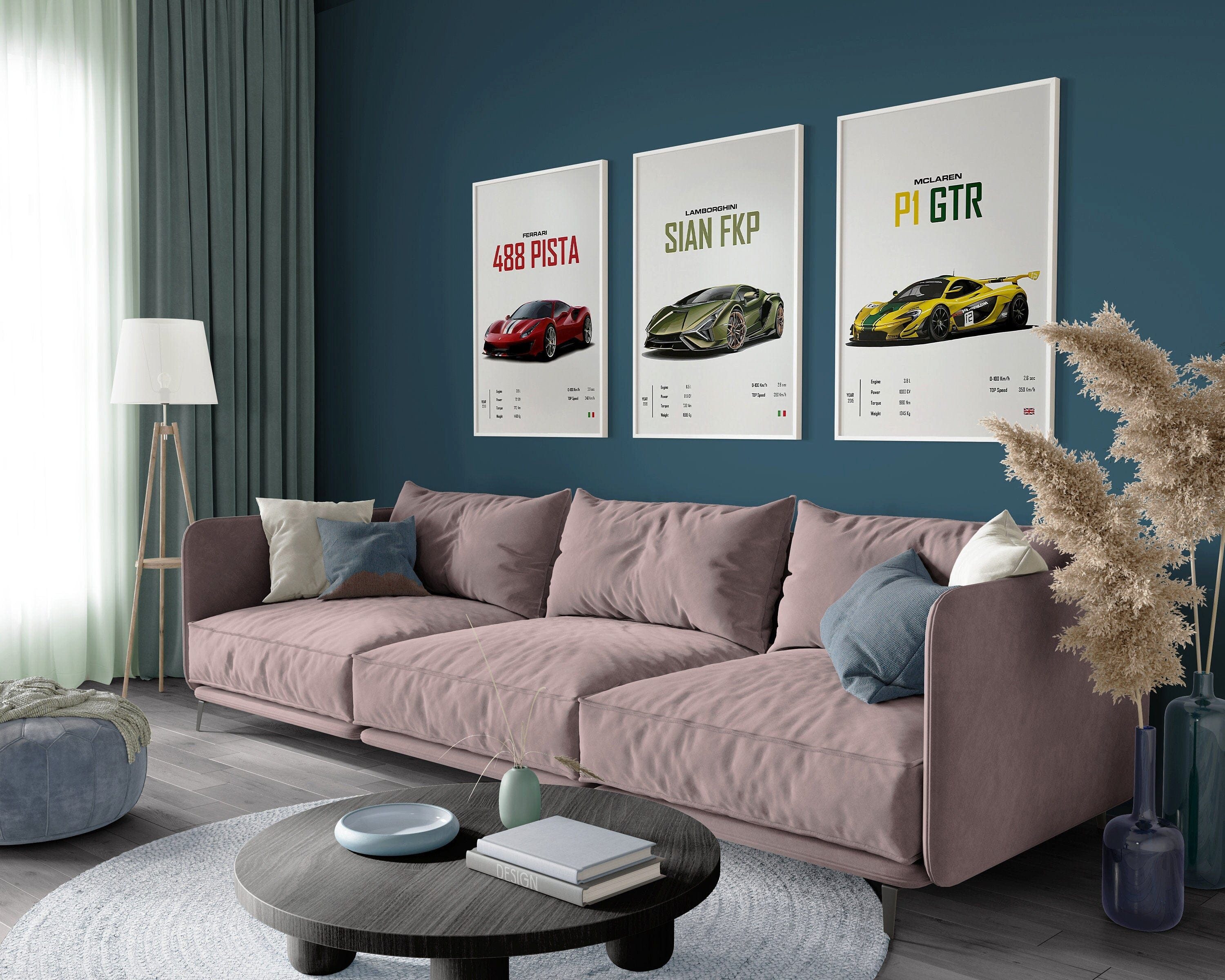 Poster Sportwagen FERRAR LAMBORGHN MCLAREN Klassiker Legenden Geschenk für ih