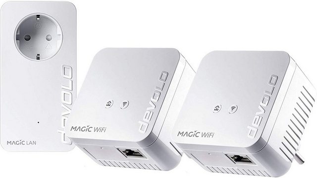 DEVOLO »Magic 1 WiFi mini Multiroom Kit« WLAN-Router, (1200Mbit,Powerline + WLAN,Mesh)