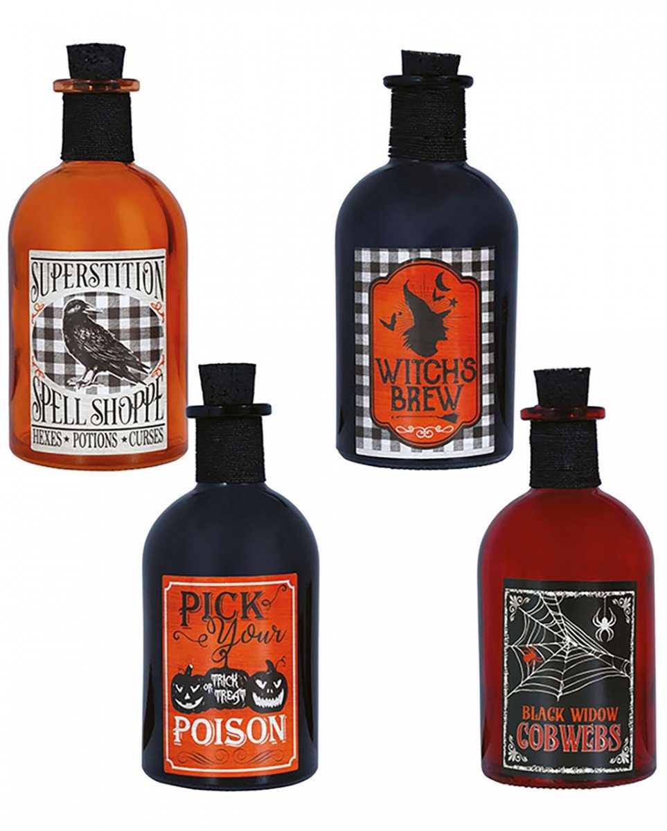 Dekoobjekt Giftflasche als Halloween Deko 14cm 1 Stück