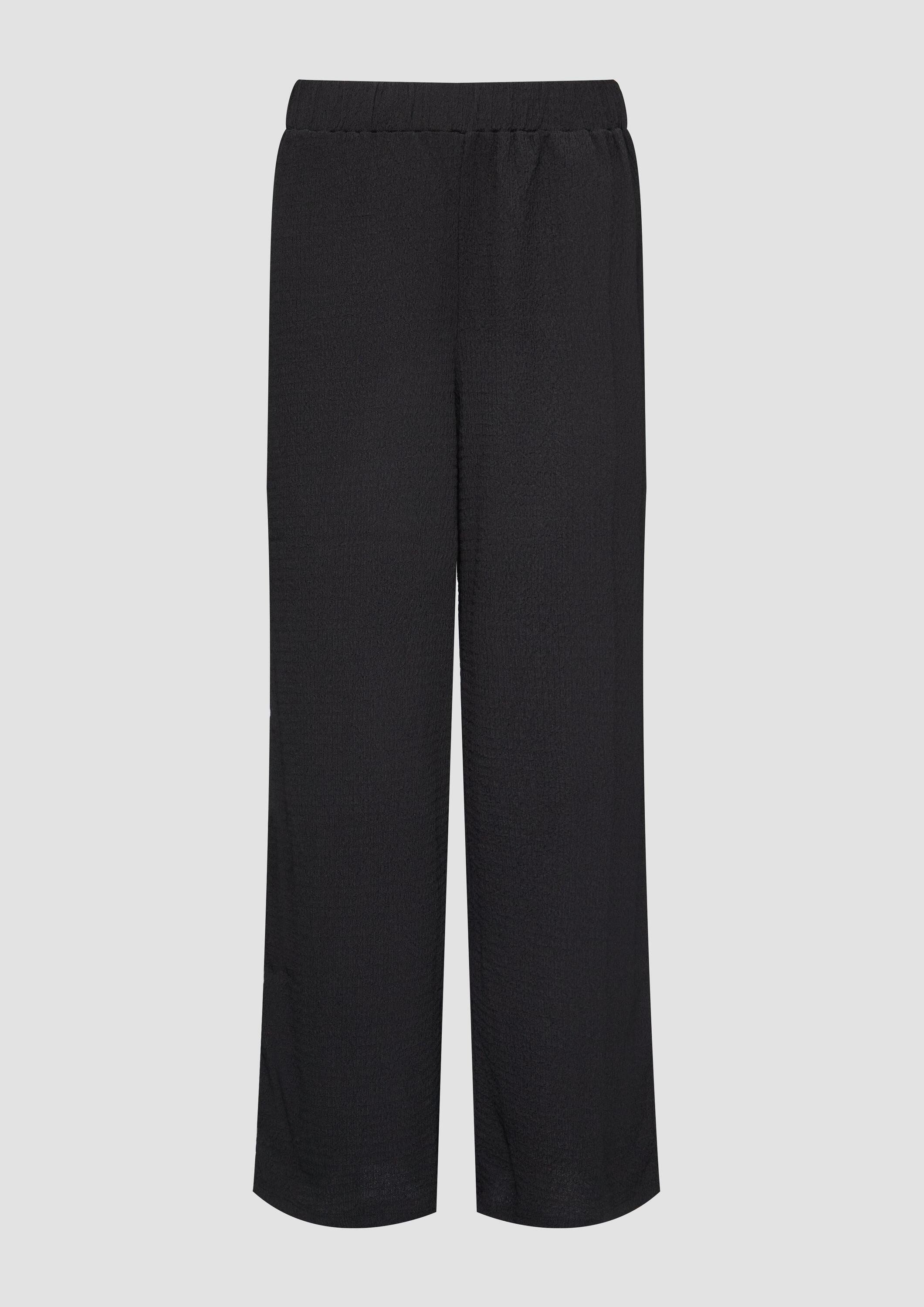 s.Oliver Chinos Hose Strukturierte Hose mit Wide Leg