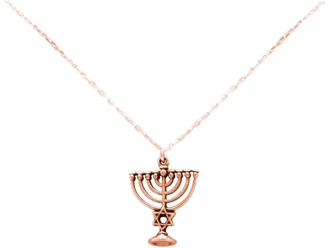 Bild von Gemshine Kette mit Anhänger »Menorah Kerzenleuchter Chanukka«, Made in Spain