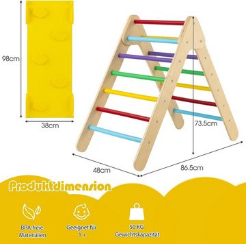 KOMFOTTEU Klettergerüst Kletterleiter, mit Rampe