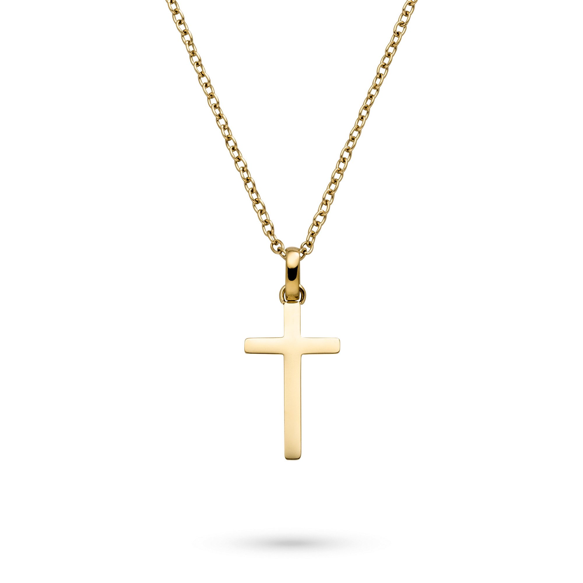 s.Oliver Kette mit Anhänger Modern Cross, Kreuz-Optik