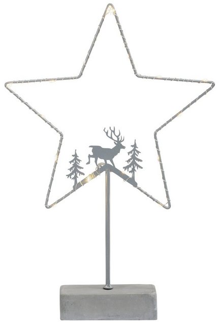 my home LED Stern »Timon«, Weihnachtsstern, Gestell mit 15 warmen LED's, Höhe ca. 39,5 cm, Batteriebetrieb-Otto