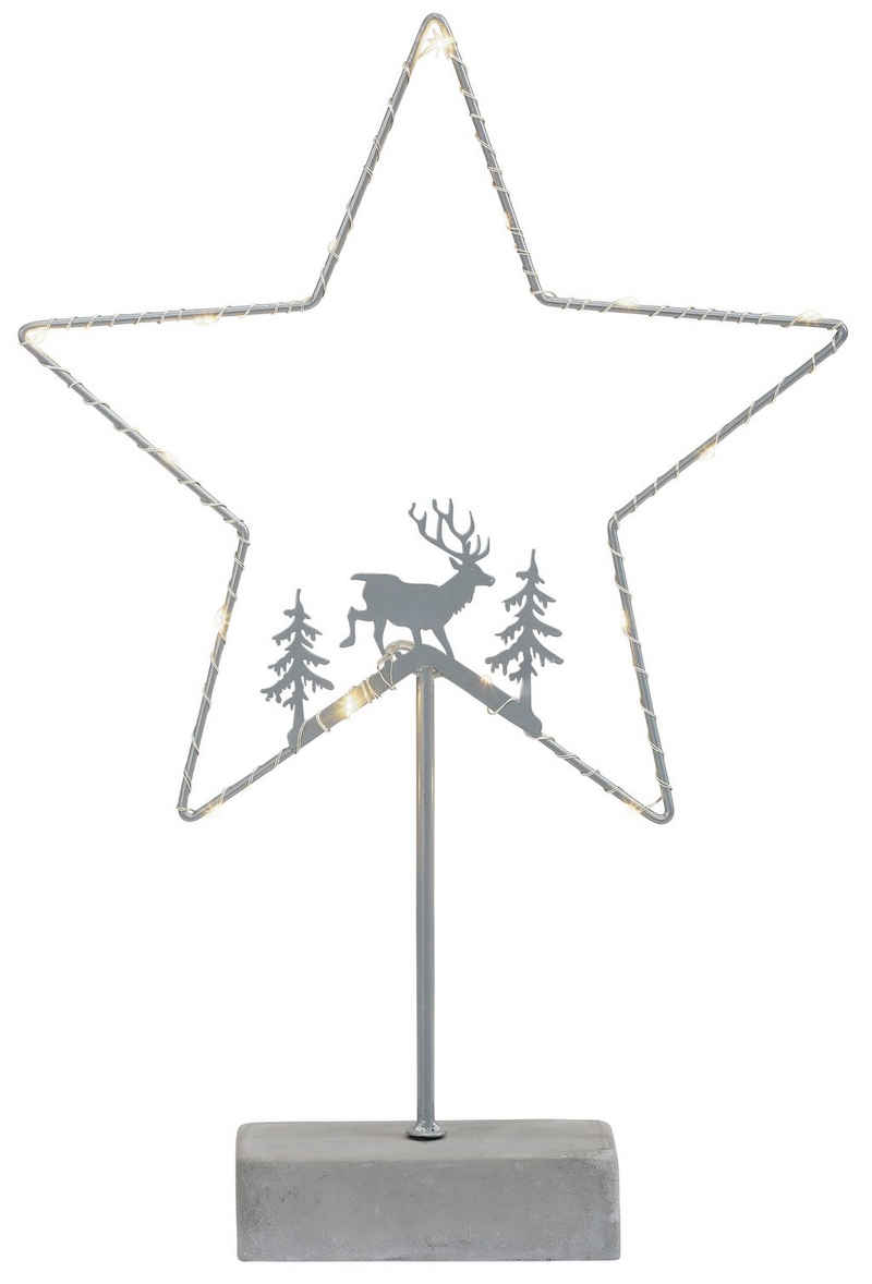 my home LED Stern »Timon«, Weihnachtsstern, Gestell mit 15 warmen LED's, Höhe ca. 39,5 cm