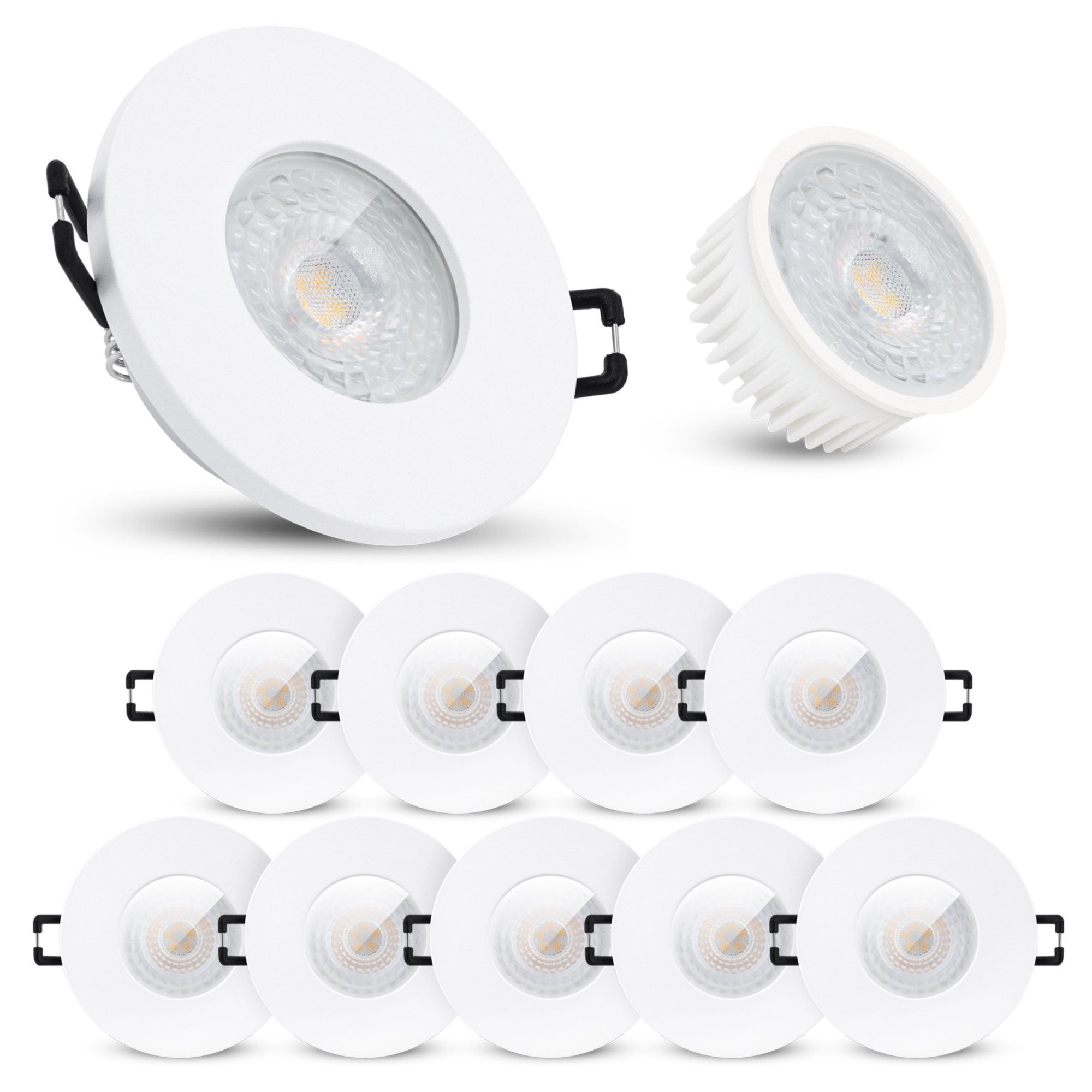 linovum LED Einbaustrahler »10er Set flache LED Einbauleuchte IP65 in