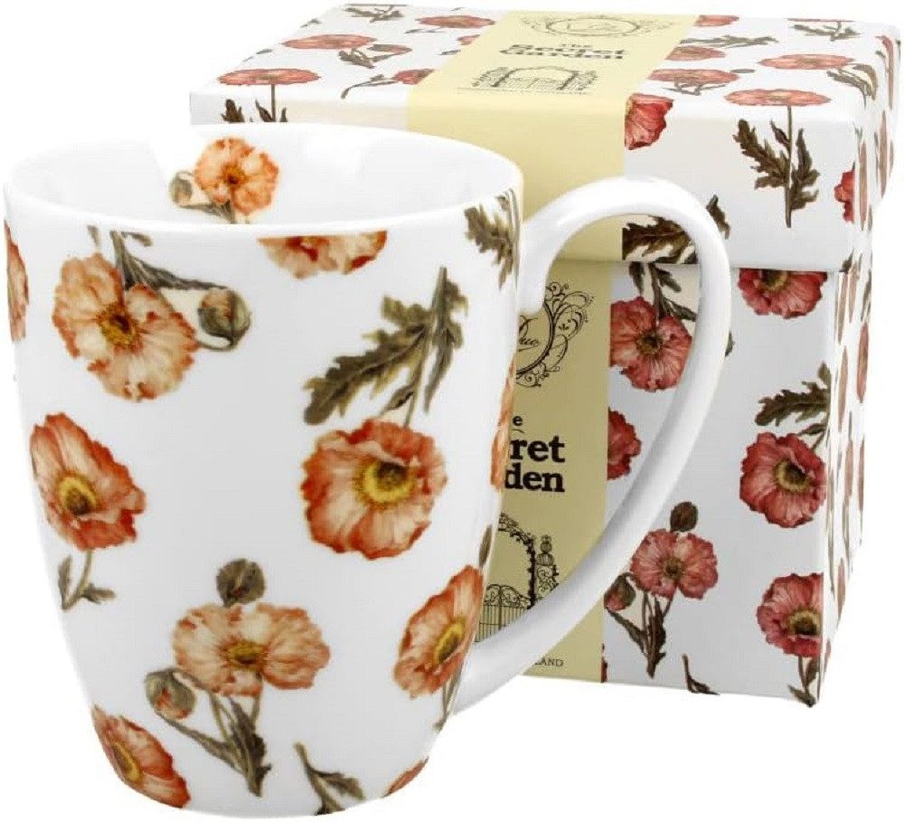 Duo-Gift Кружки Blumen, Sommer, Mug, Planzen, Tee, KaffeeTasse /Tiere, Vogel, Porzellan ; Secret Garten, WILD POPPIES, Kollektion, Suovenir / Ideal als Geschenk / Sammlung / Dekoration