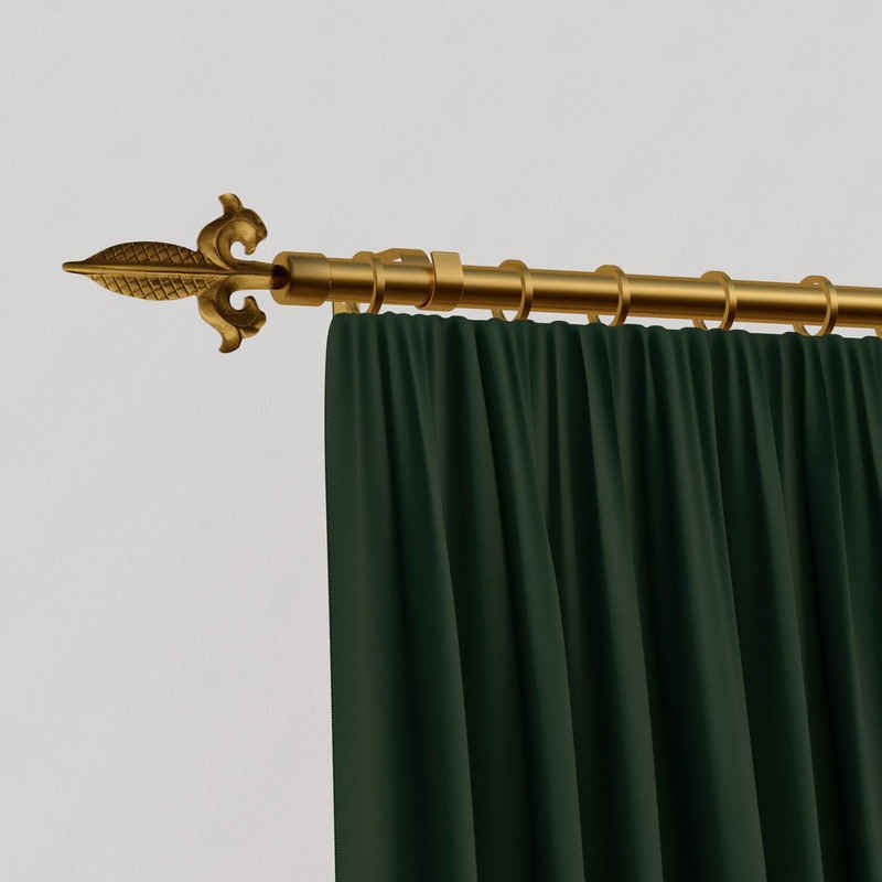 Gardinenstange Genua, indeko, Ø 16 mm, 1-läufig, Wunschmaßlänge, mit Bohren, verschraubt, Eisen