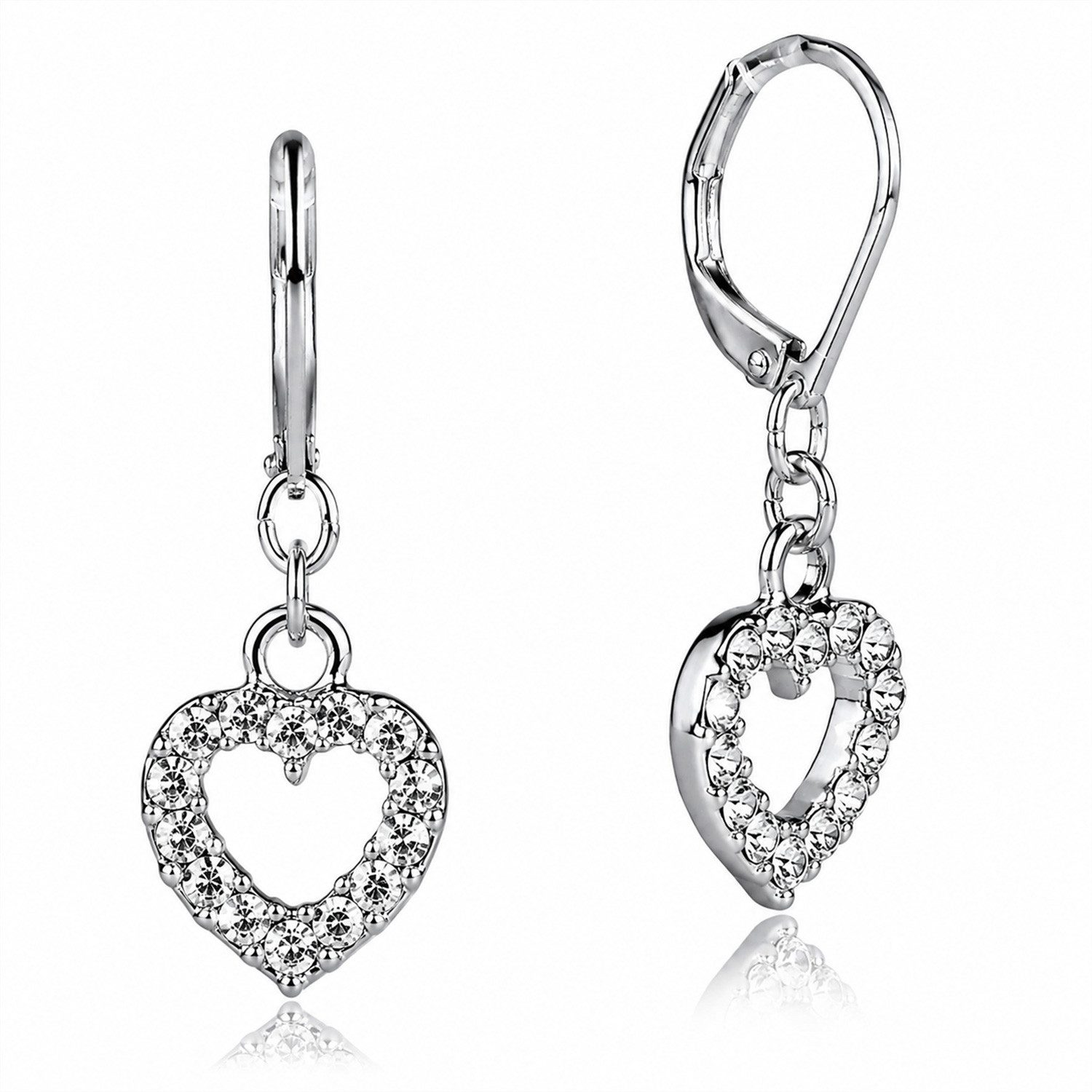 Paar Ohrhänger Herz 'Evie' mit Kristallen von Swarovski®, Krista