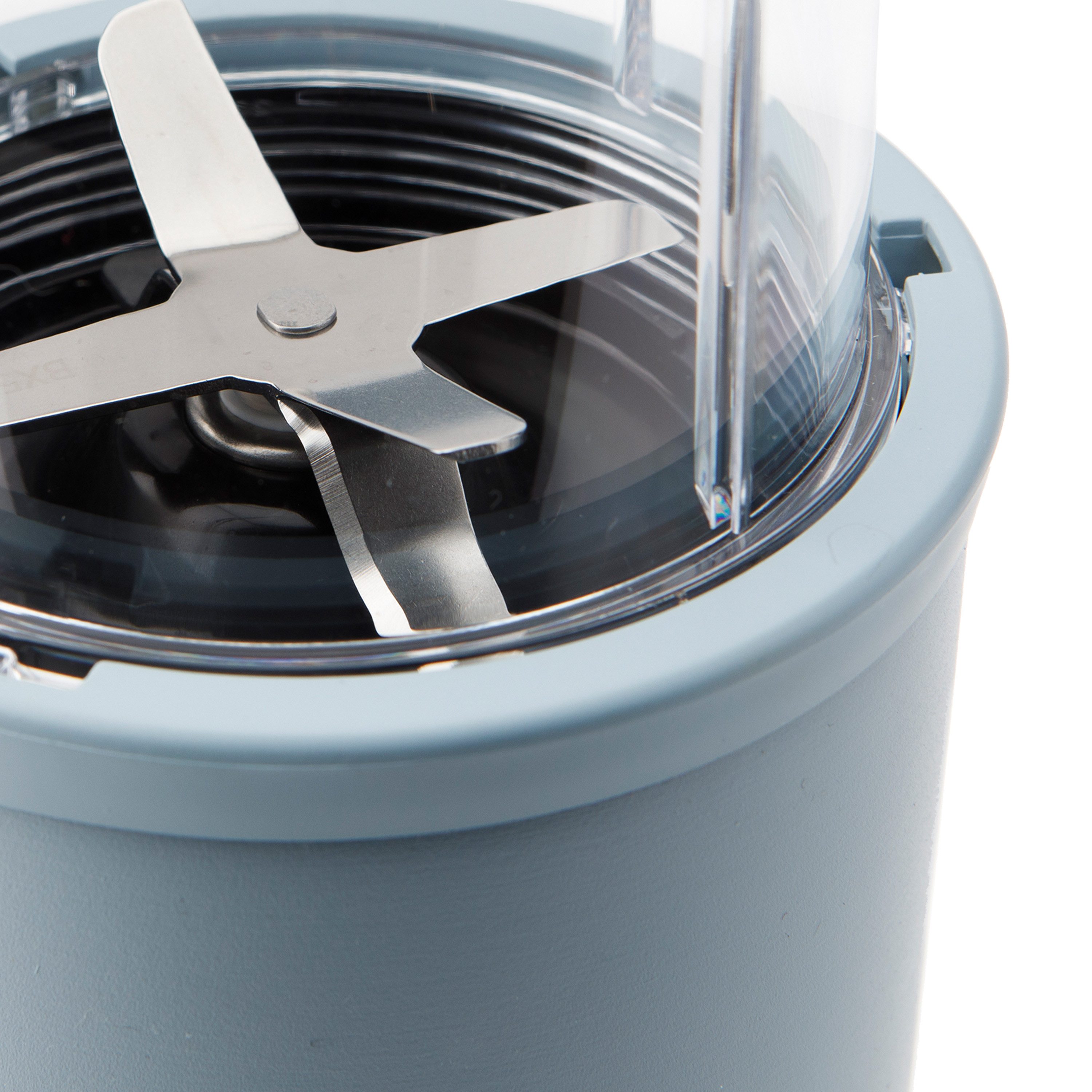 nutribullet Standmixer Pro NB907MASL- kompakter Mixer, 900W, Hellblau, 900 W, Drücken, drehen, mixen; starker Motor;Becher+Zubehör spülmaschinenfest