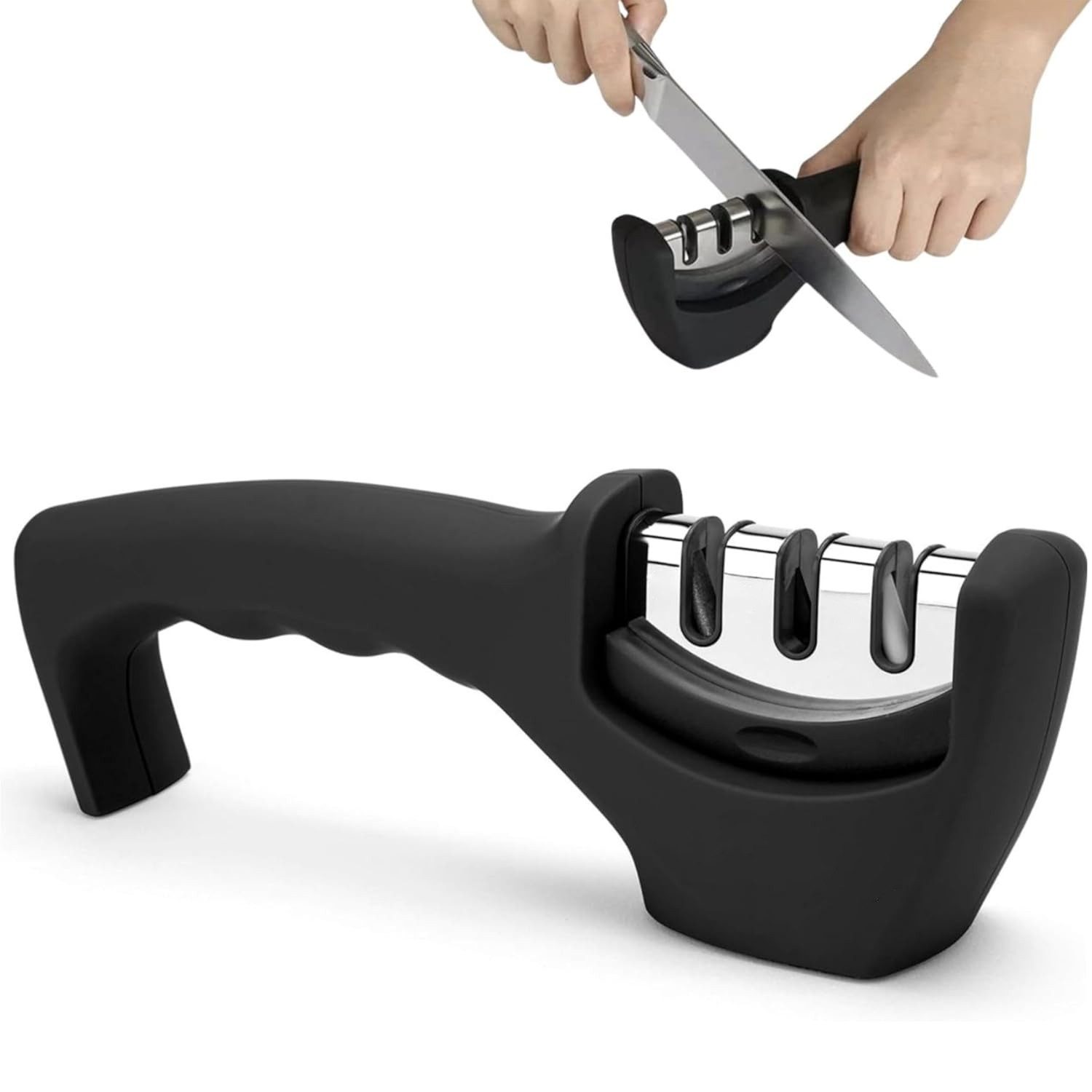 OSTWOLKE Schleifstein Messerschleifer Точилки для ножей 3 Stufen Schleifstein Hand Острее