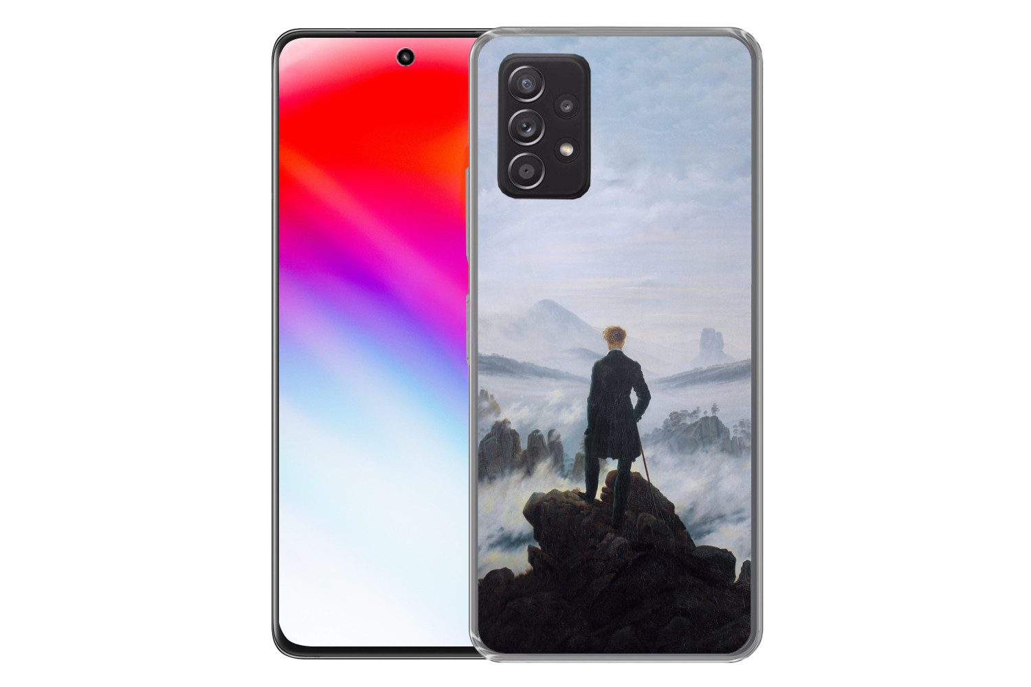 MuchoWow Handyhülle für Samsung Galaxy A53 5G Der Wanderer über dem Nebelmeer - Caspar Dav, Phone Case, Silikon, Schutzhülle Dünn