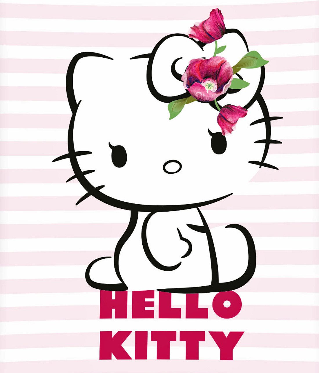 Herding Jugendbettwäsche 135x200cm Hello Kitty Rosa, günstig online kaufen